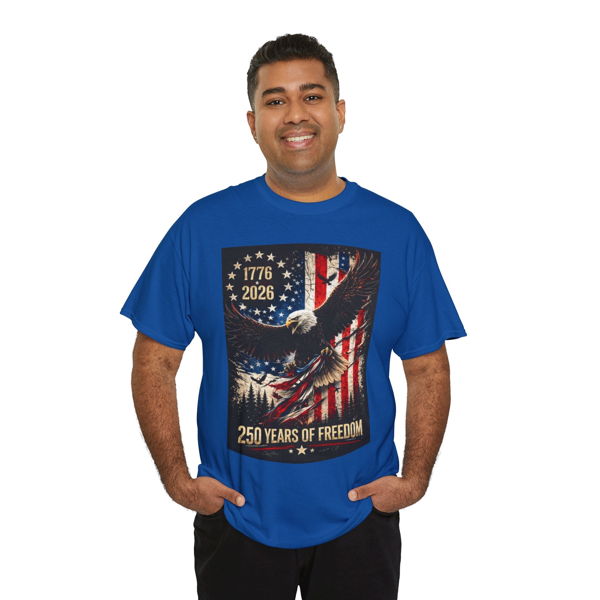Patriotic Tee — 1776–2026 Bald Eagle "250 Years of Freedom" Shirt