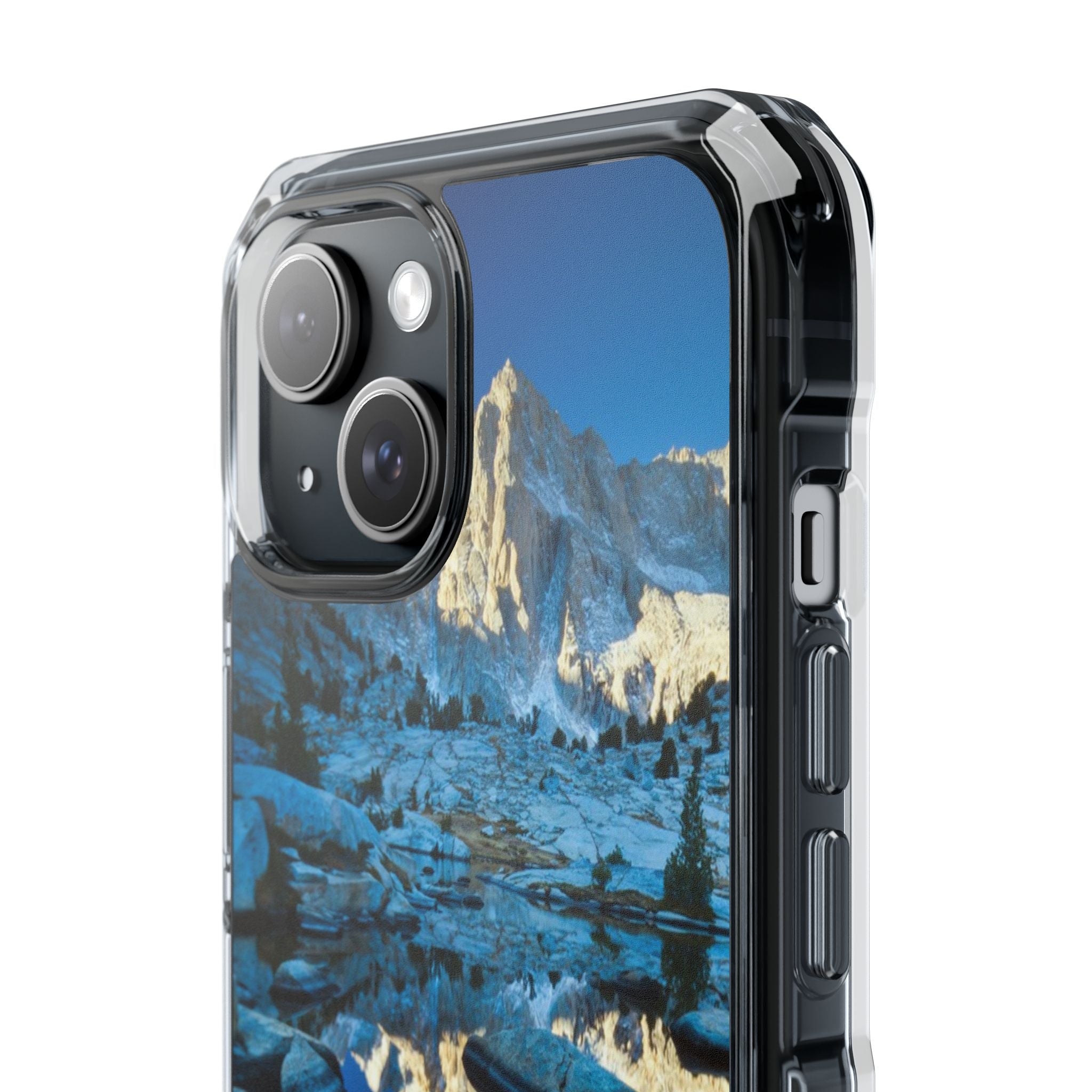 Clear Magnetic Impact Phone Case — Mountain Lake Scenic Phone Cover
