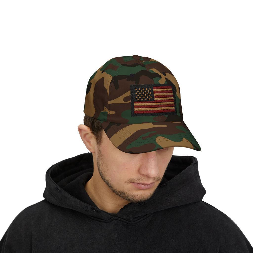 Vintage American Flag Dad Cap — Embroidered USA Baseball Hat