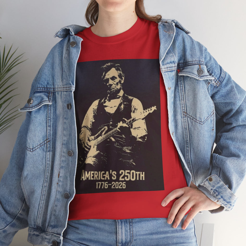 America's 250th Guitar Tee — 1776–2026 Patriotic Rock T‑Shirt