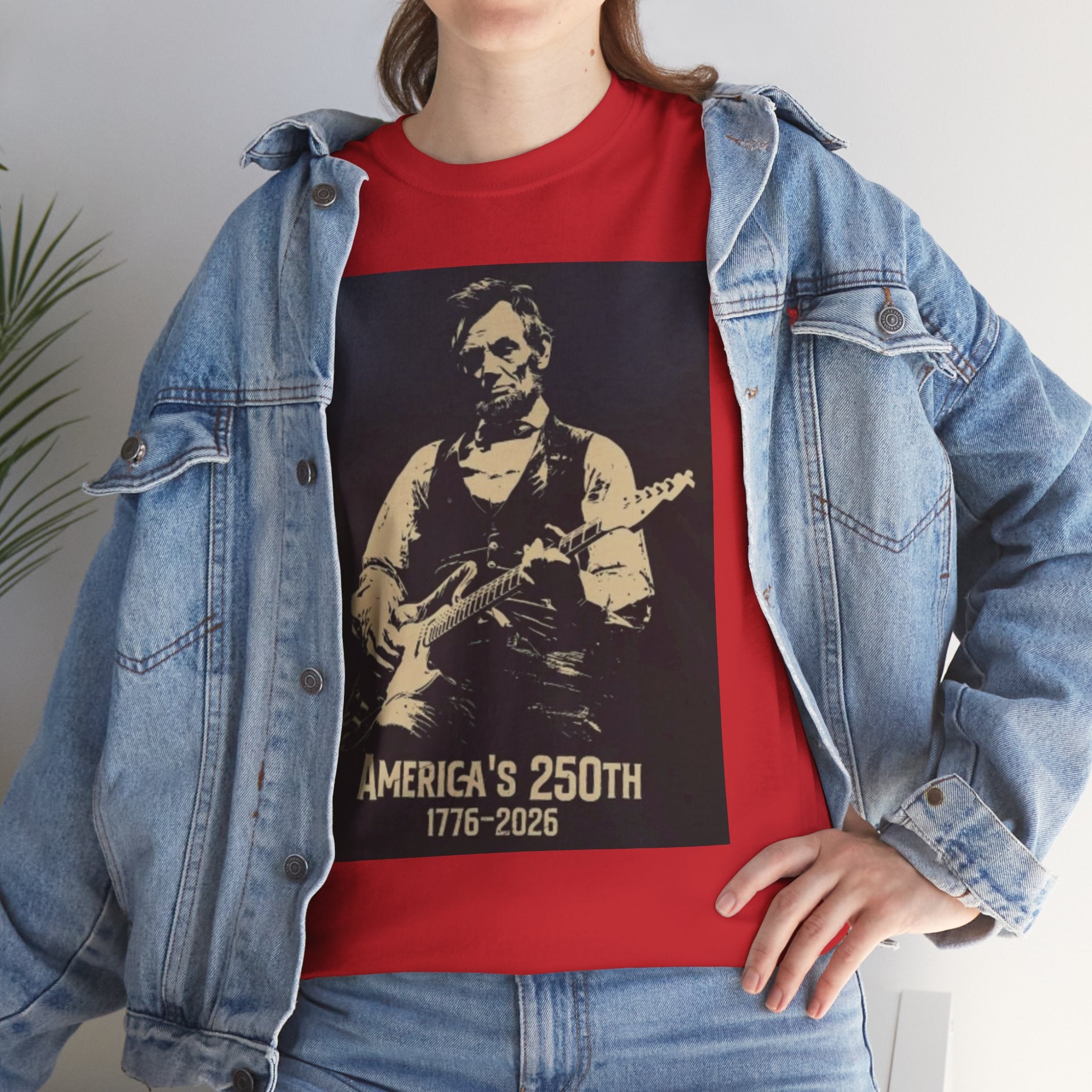 America's 250th Guitar Tee — 1776–2026 Patriotic Rock T‑Shirt