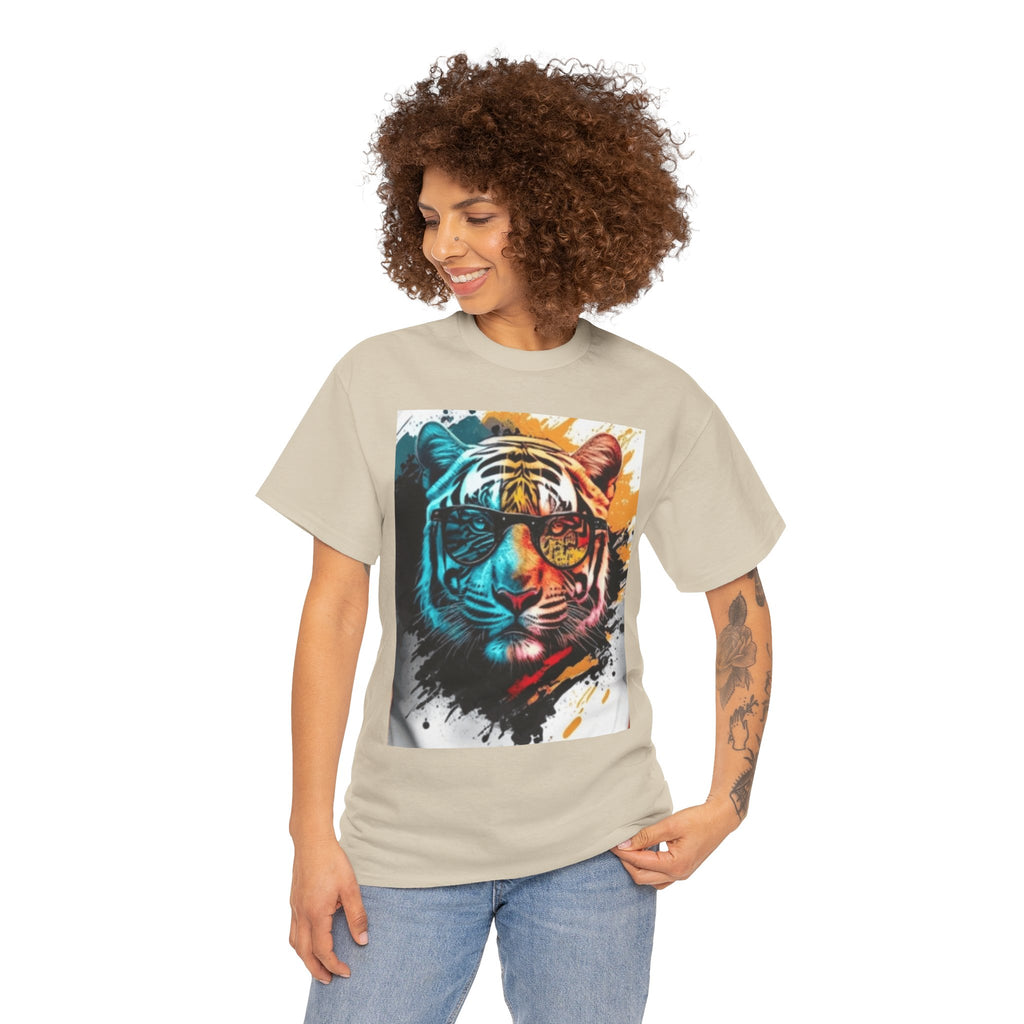 Tiger Portrait T-Shirt — Colorful Abstract Tiger Face Tee