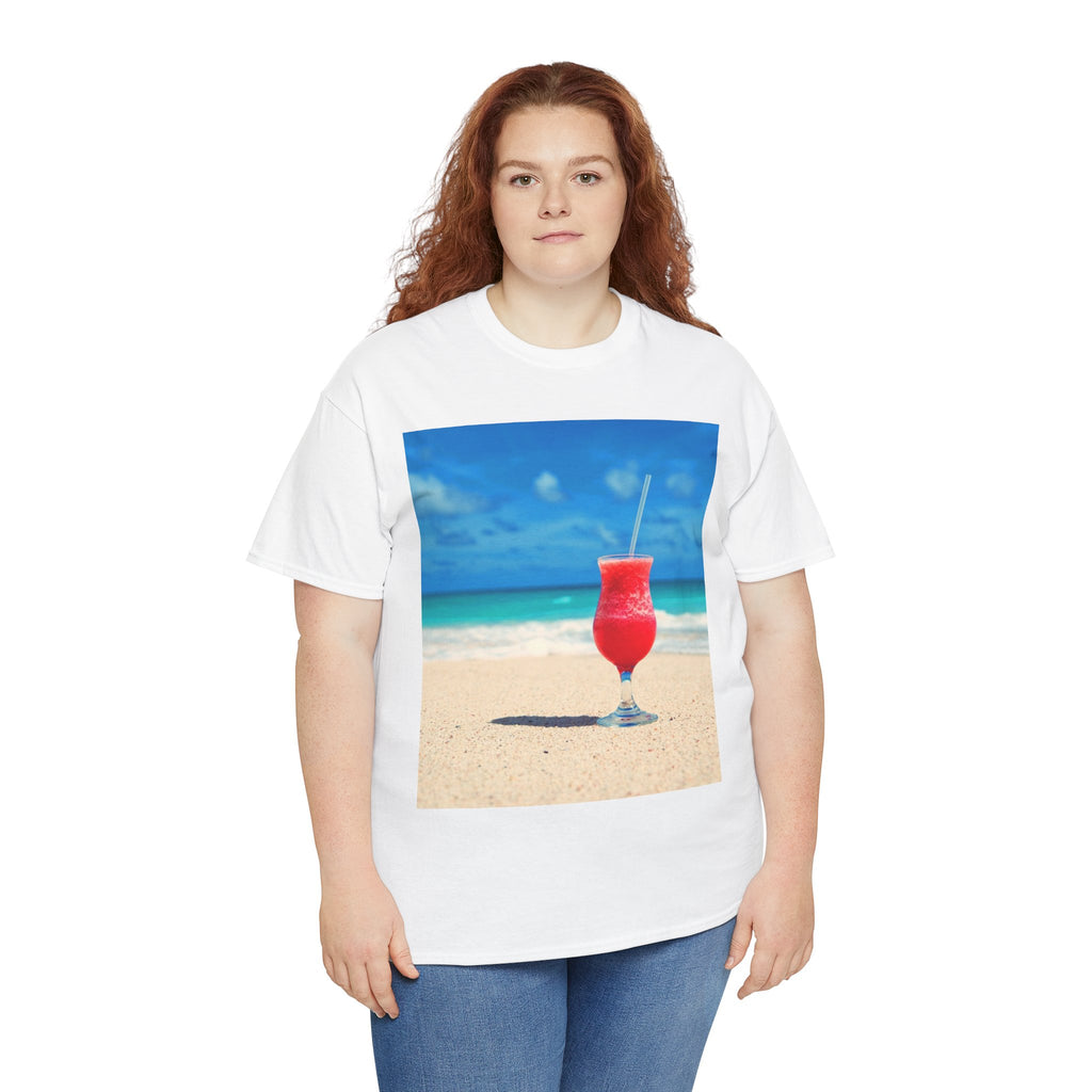 Tropical Beach Cocktail Graphic Tee (Summer Vacation Drink)