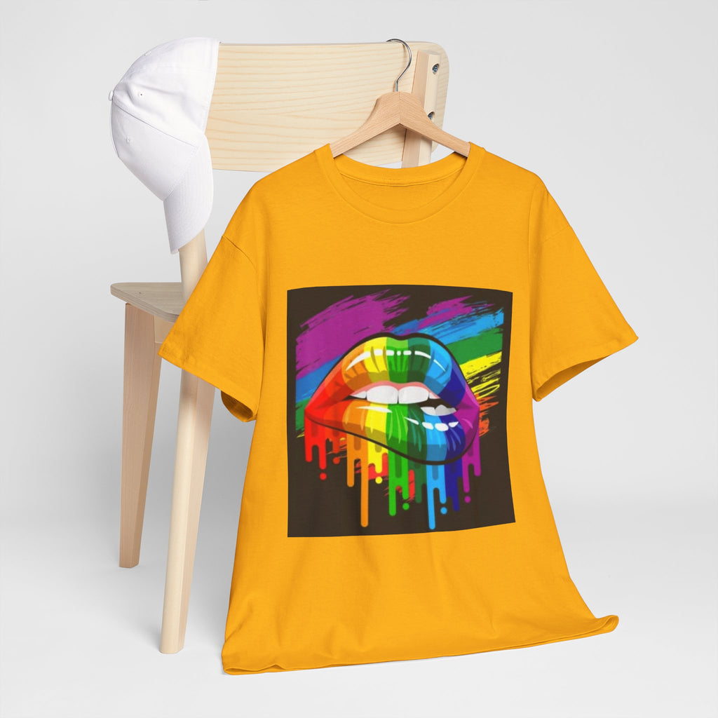 T-Shirt — Rainbow Drip Lips Pride Graphic Tee