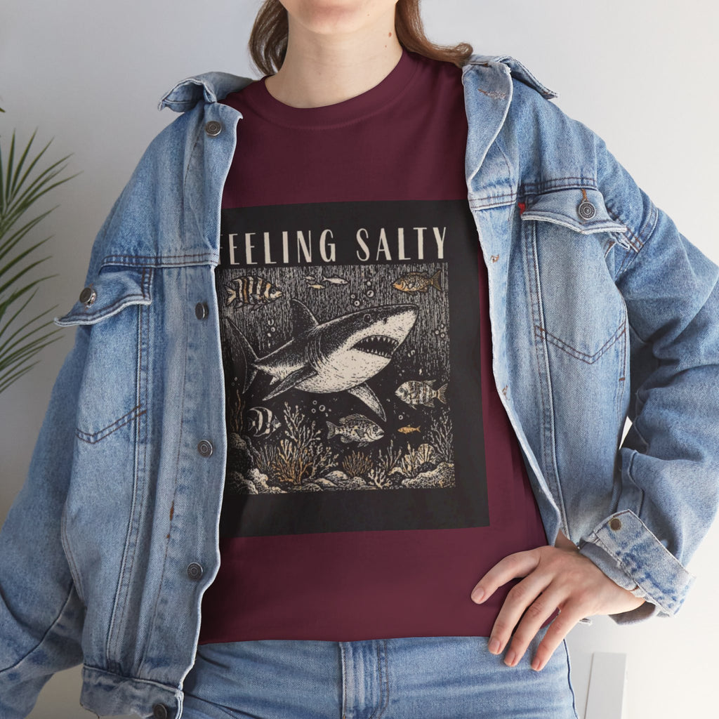 Feeling Salty Shark T-Shirt – Vintage Ocean Graphic Tee