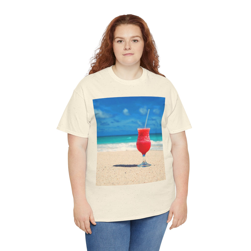 Tropical Beach Cocktail Graphic Tee (Summer Vacation Drink)
