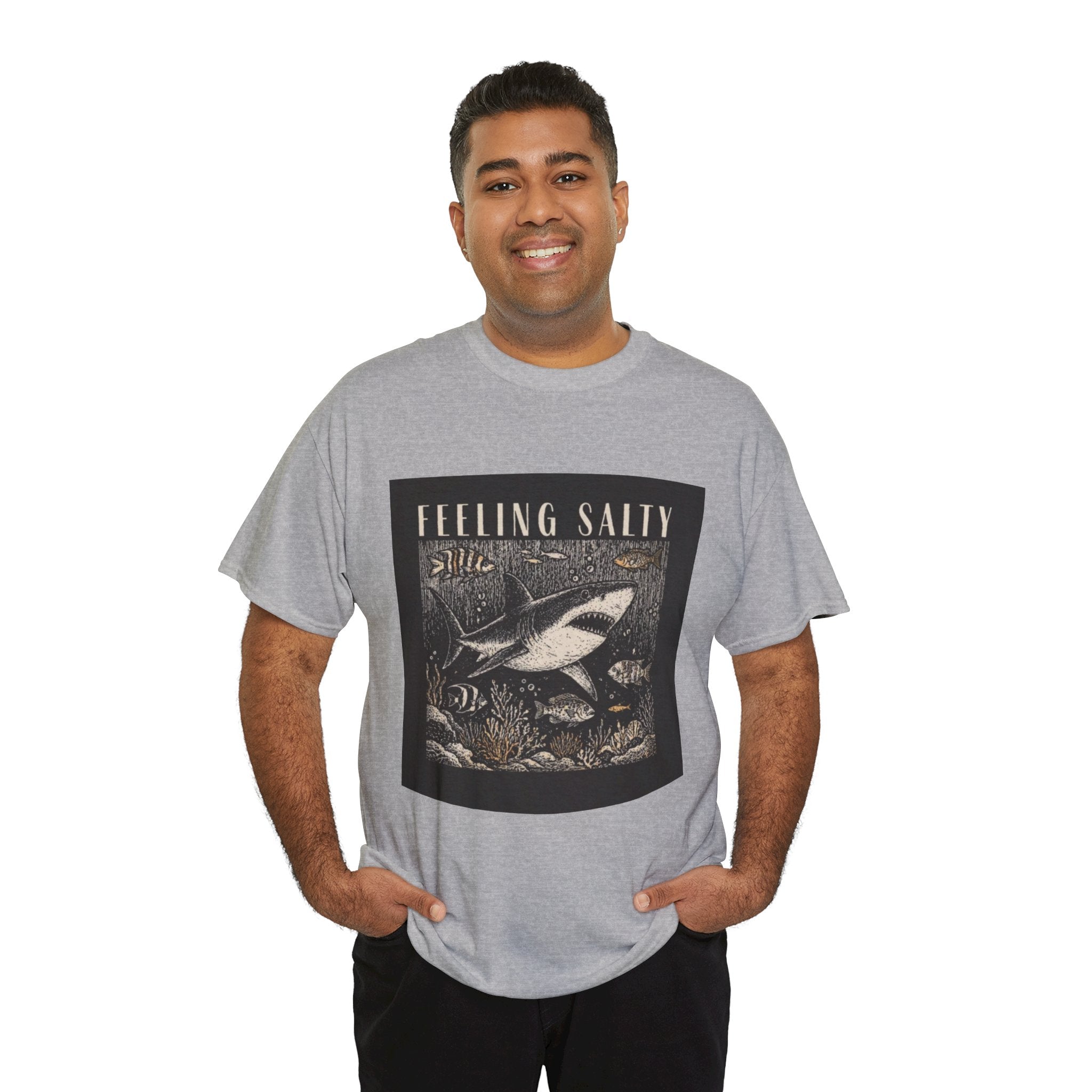 Feeling Salty Shark T-Shirt – Vintage Ocean Graphic Tee
