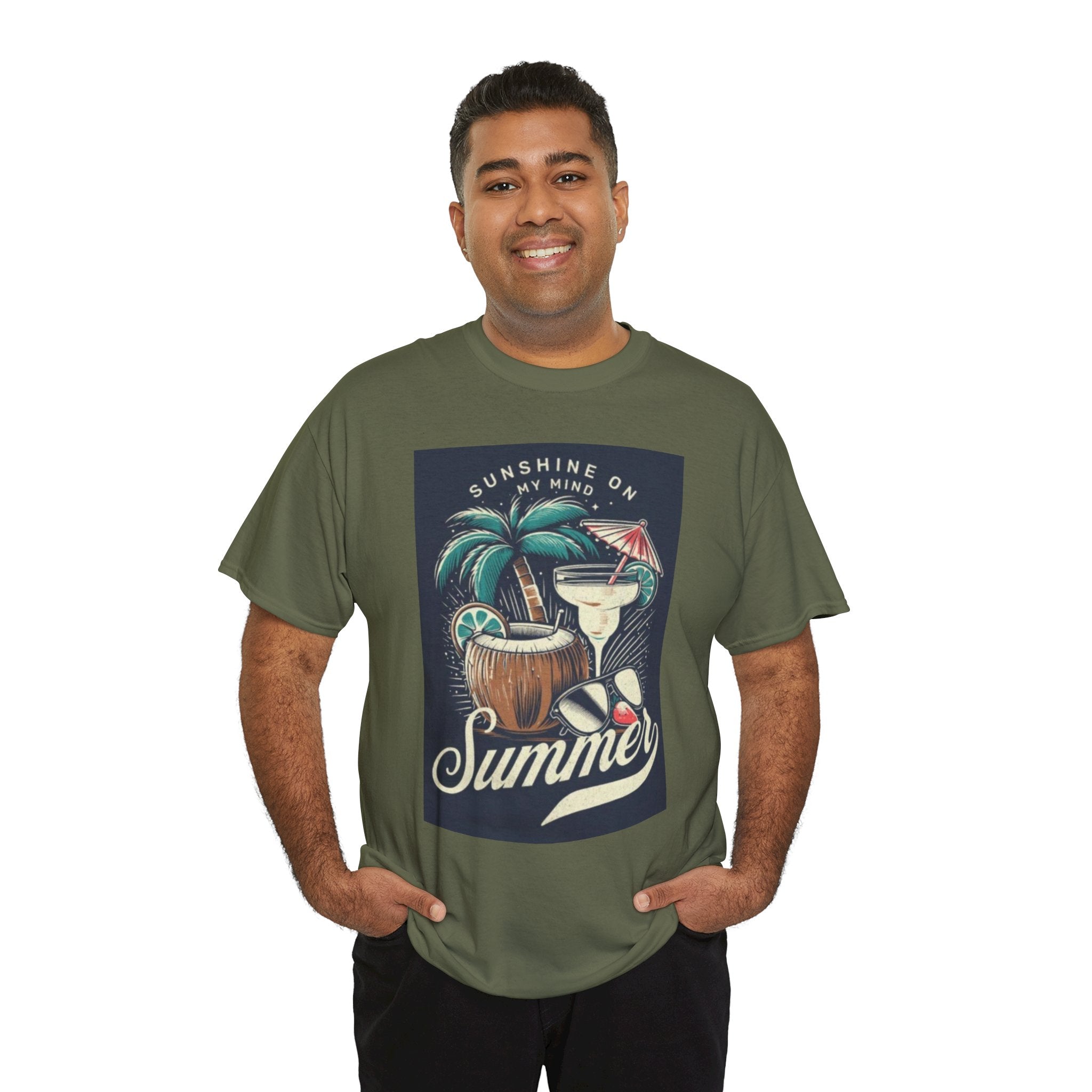 Summer Cocktail Tee — "Sunshine On My Mind" Tropical Beach T-Shirt