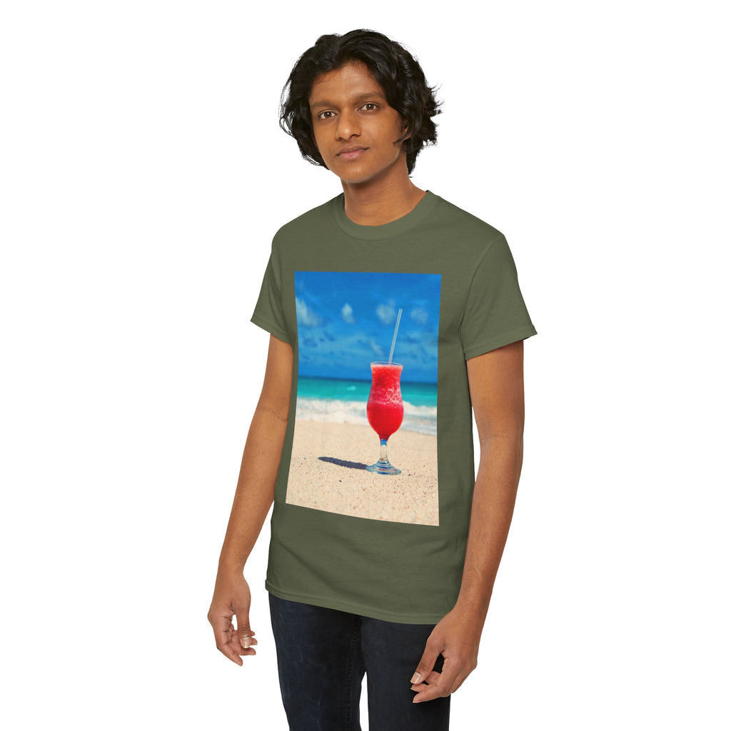Tropical Beach Cocktail Graphic Tee (Summer Vacation Drink)