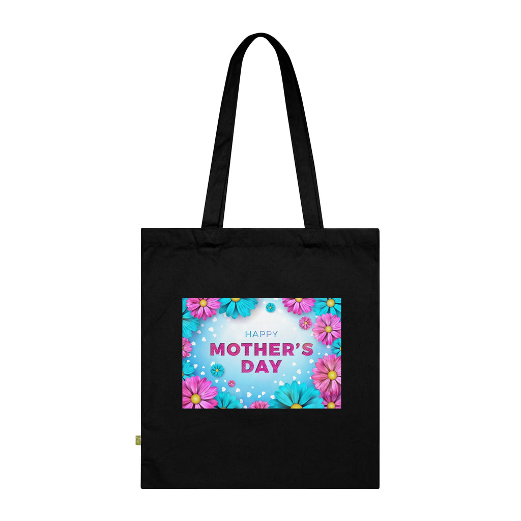 Mother's Day Floral Tote Bag – 'Happy Mother's Day' Organic Cotton Gift Tote