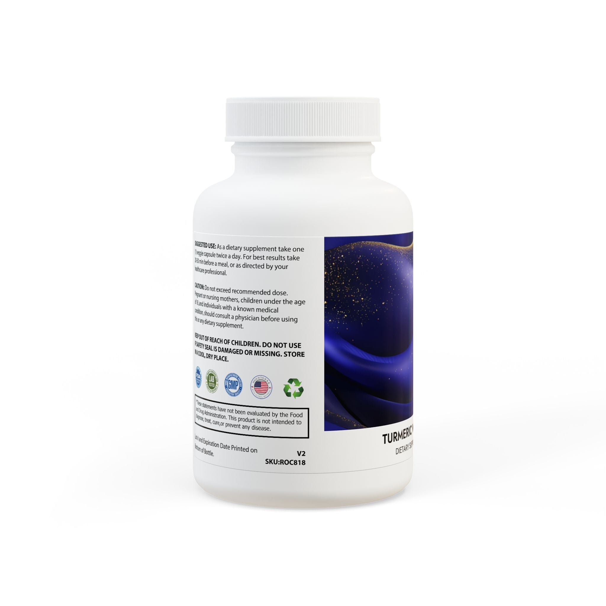 Turmeric with BioPerine® (Black Pepper Fruit Extract) Supplement (60 Capsules)