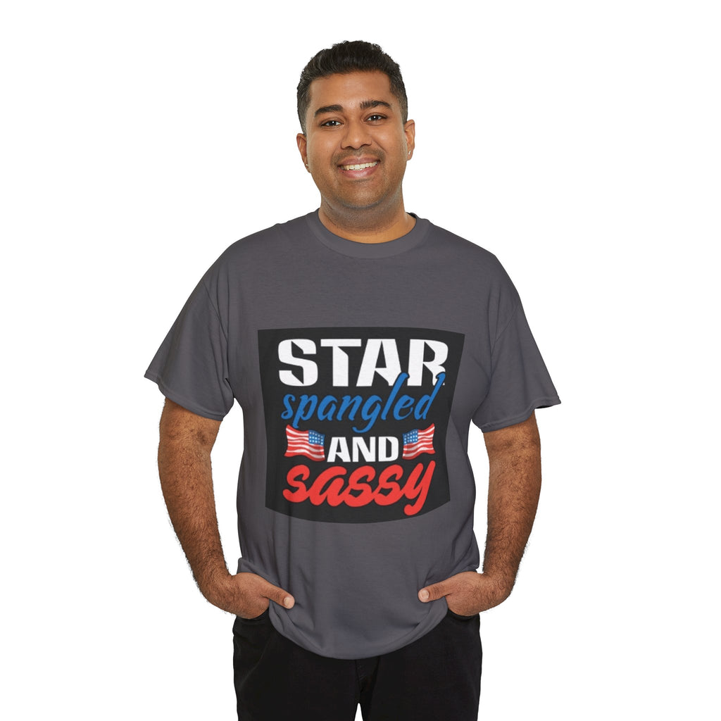 Star Spangled and Sassy Tee — Patriotic 4th of July Shirt with Flags