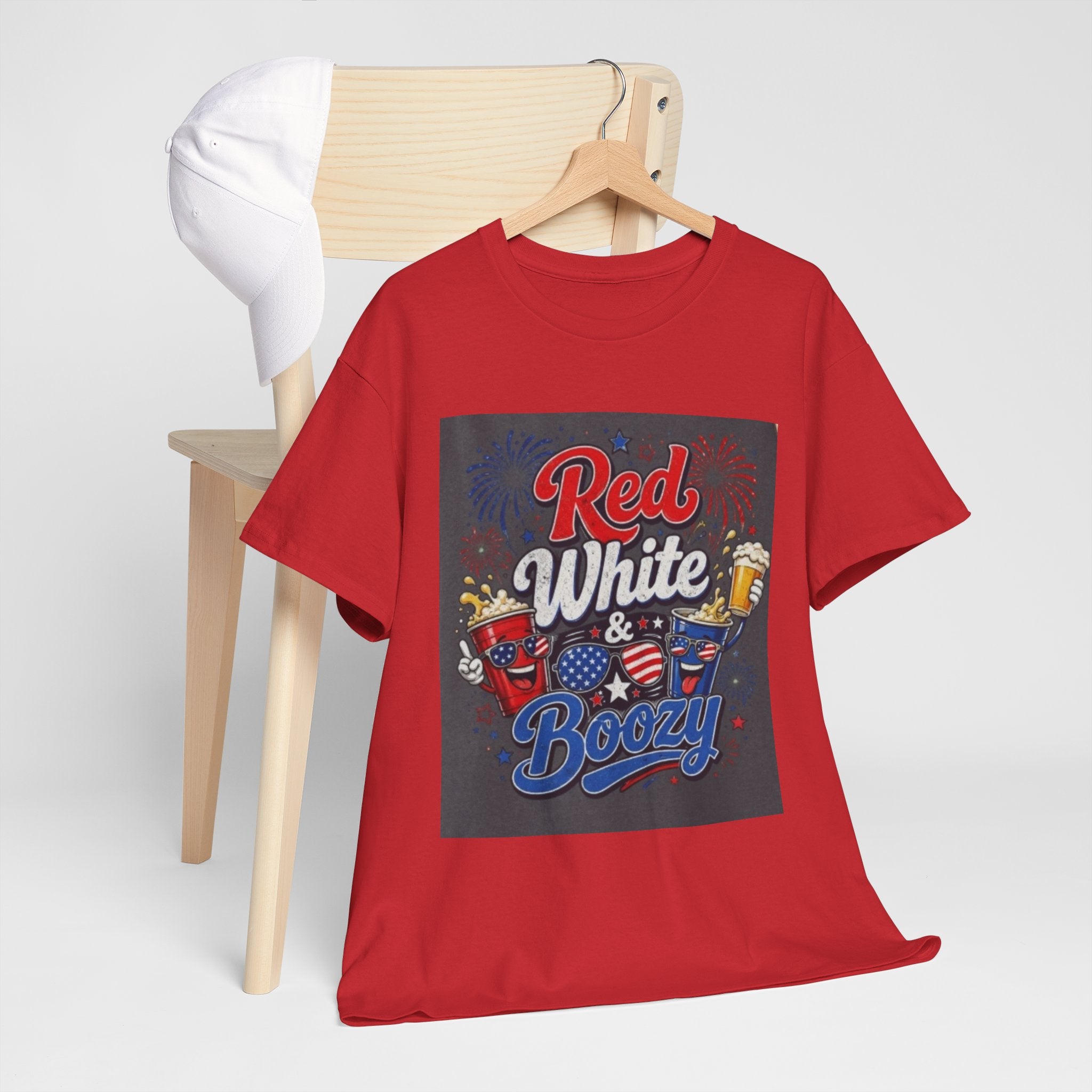 Red White & Boozy T-Shirt – Patriotic 4th of July Party Tee