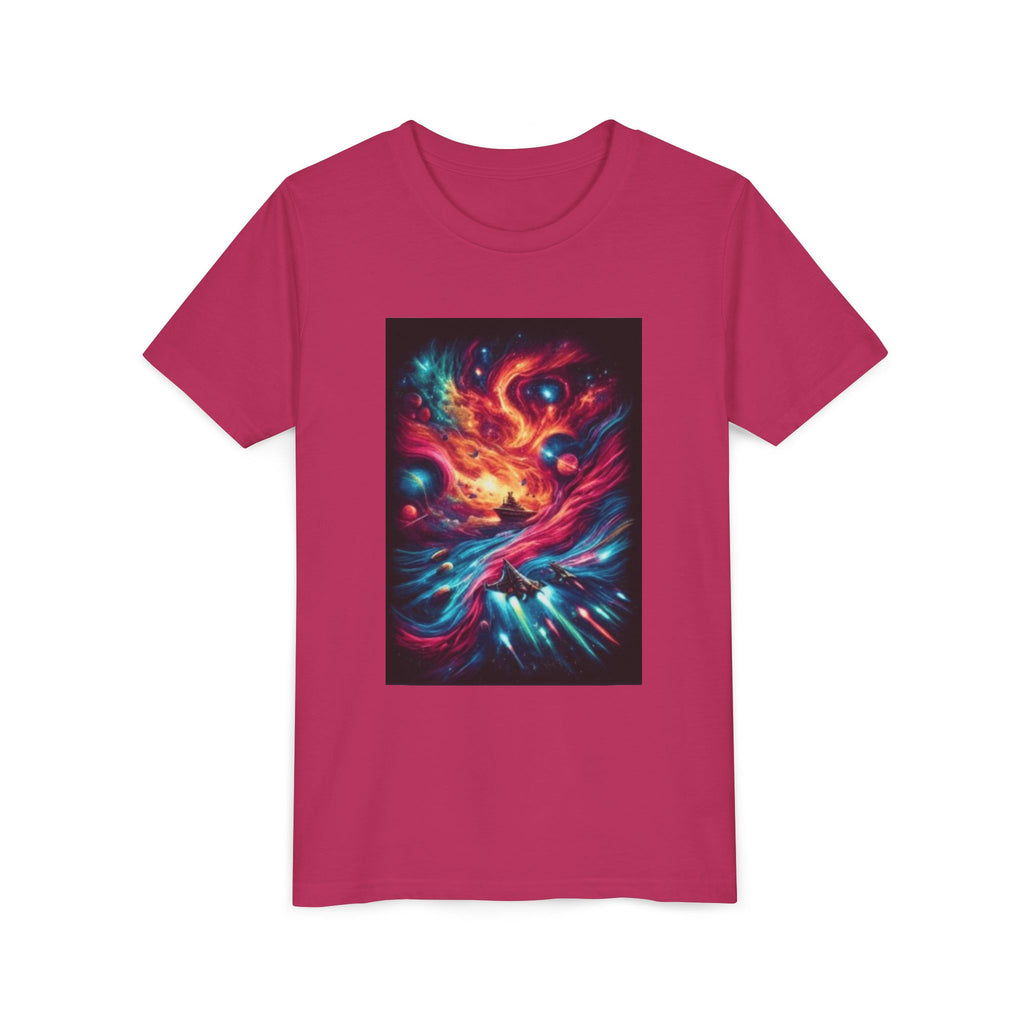 Youth Tee — Cosmic Phoenix Abstract Galaxy Art