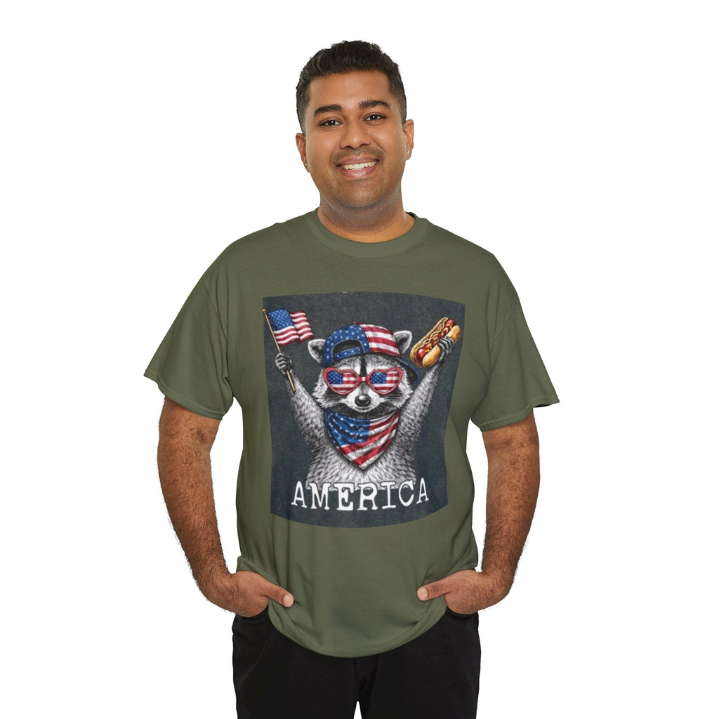 Patriotic Raccoon 'America' T-Shirt