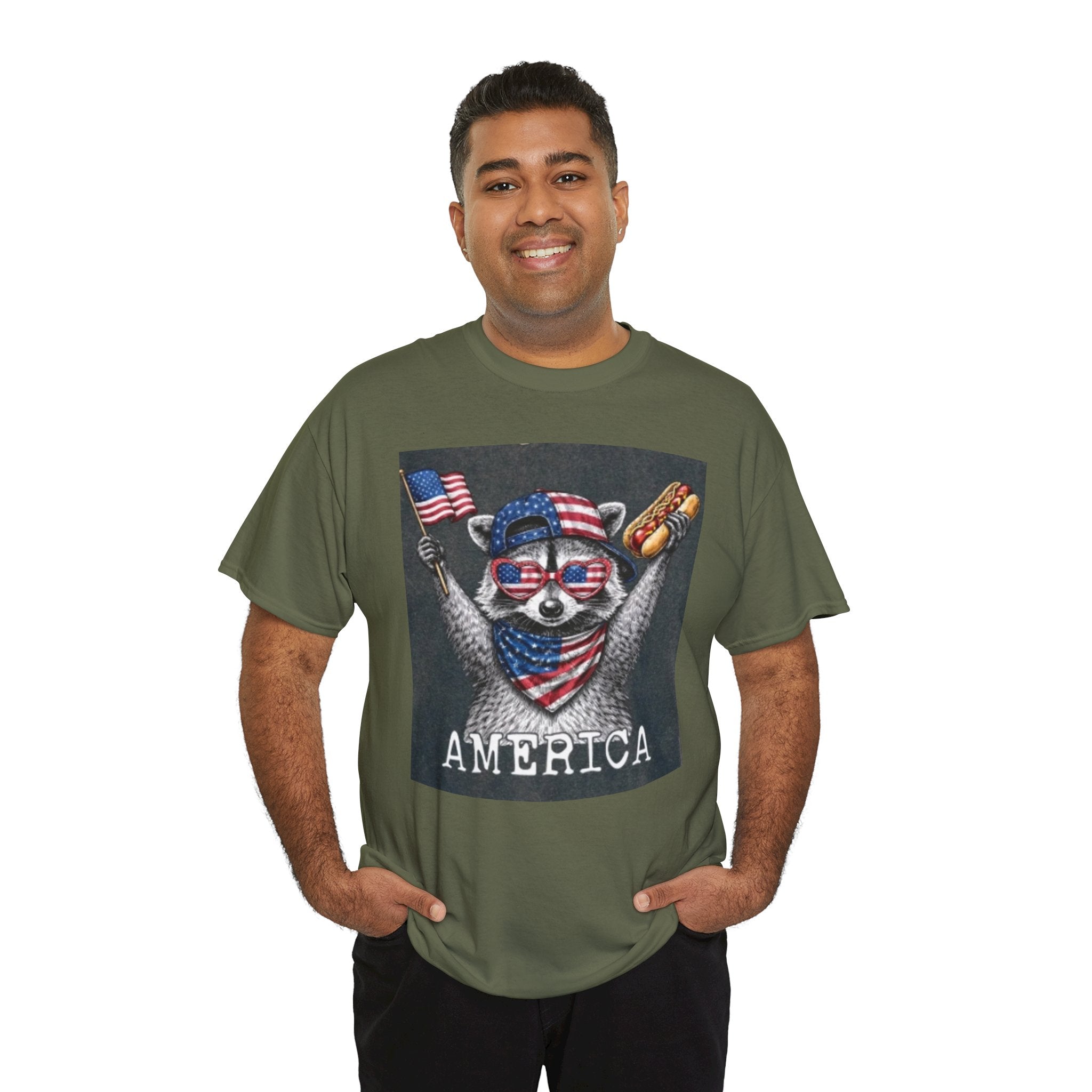 Patriotic Raccoon 'America' T-Shirt