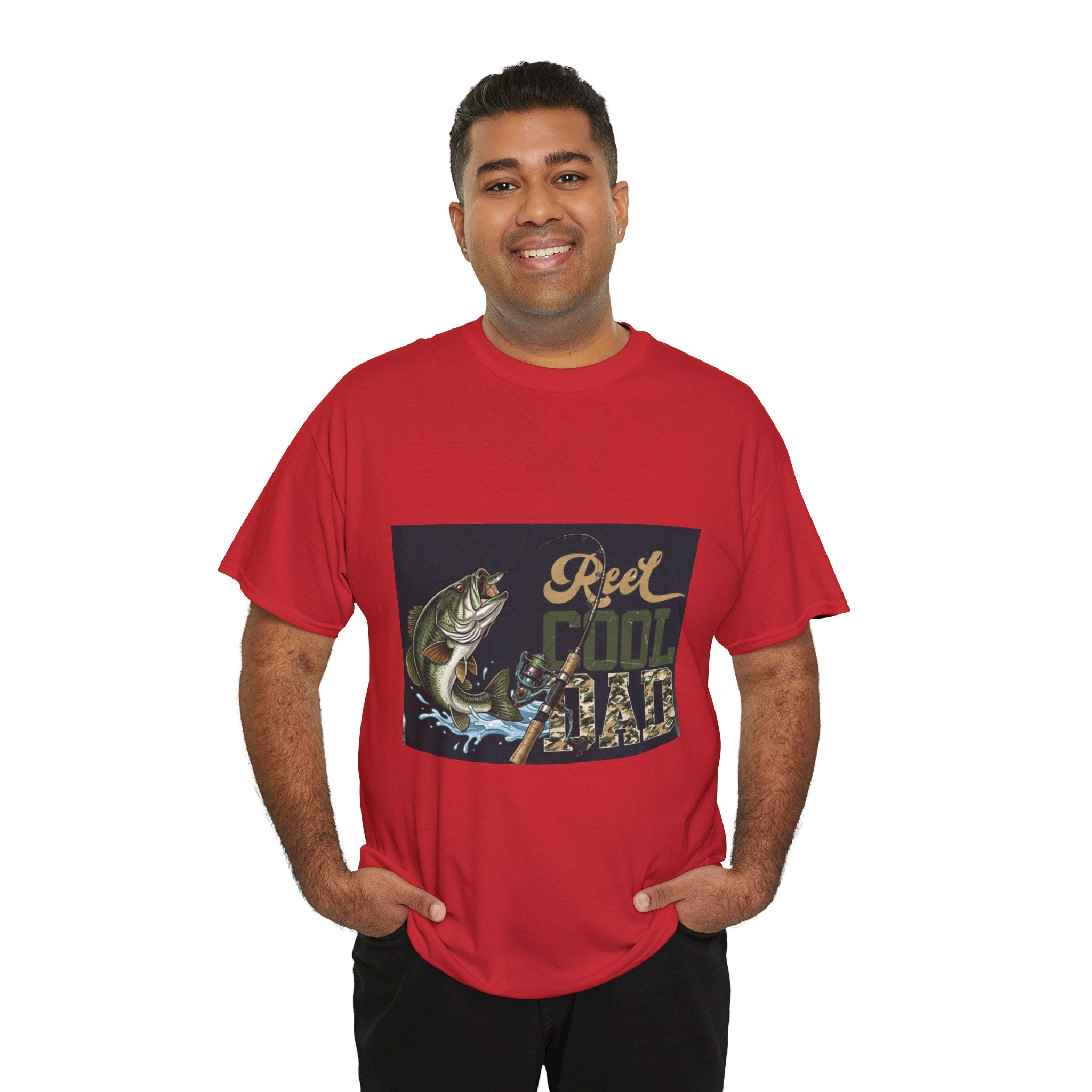 Fishing T-Shirt — "Reel Cool Dad" Graphic Tee