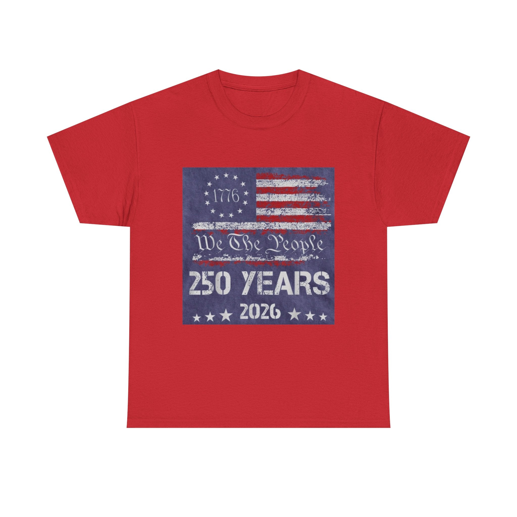T-Shirt — Vintage 'We The People 250 Years 2026' Patriotic American Flag Tee