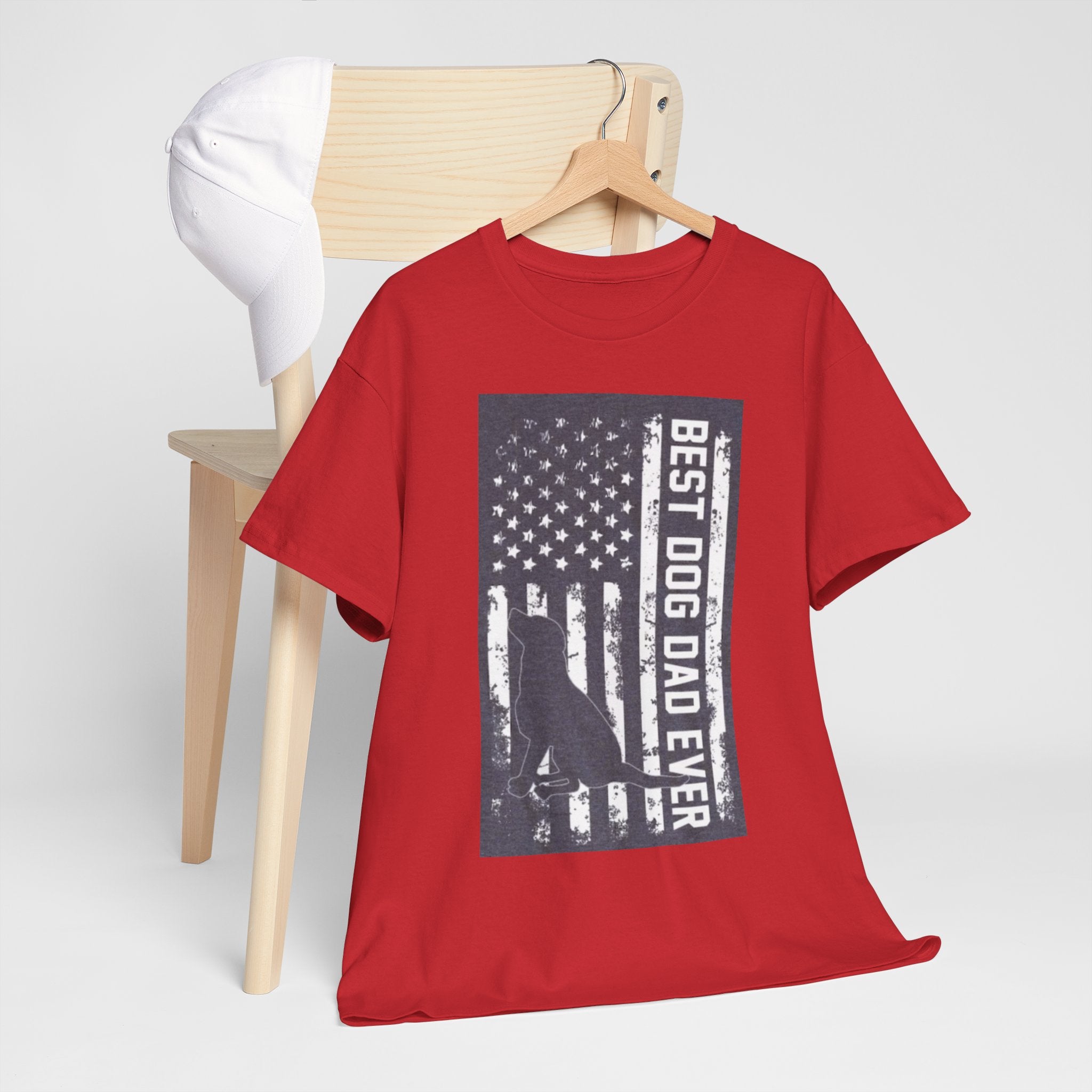 Best Dog Dad Ever T-Shirt – Patriotic American Flag Dog Dad Tee
