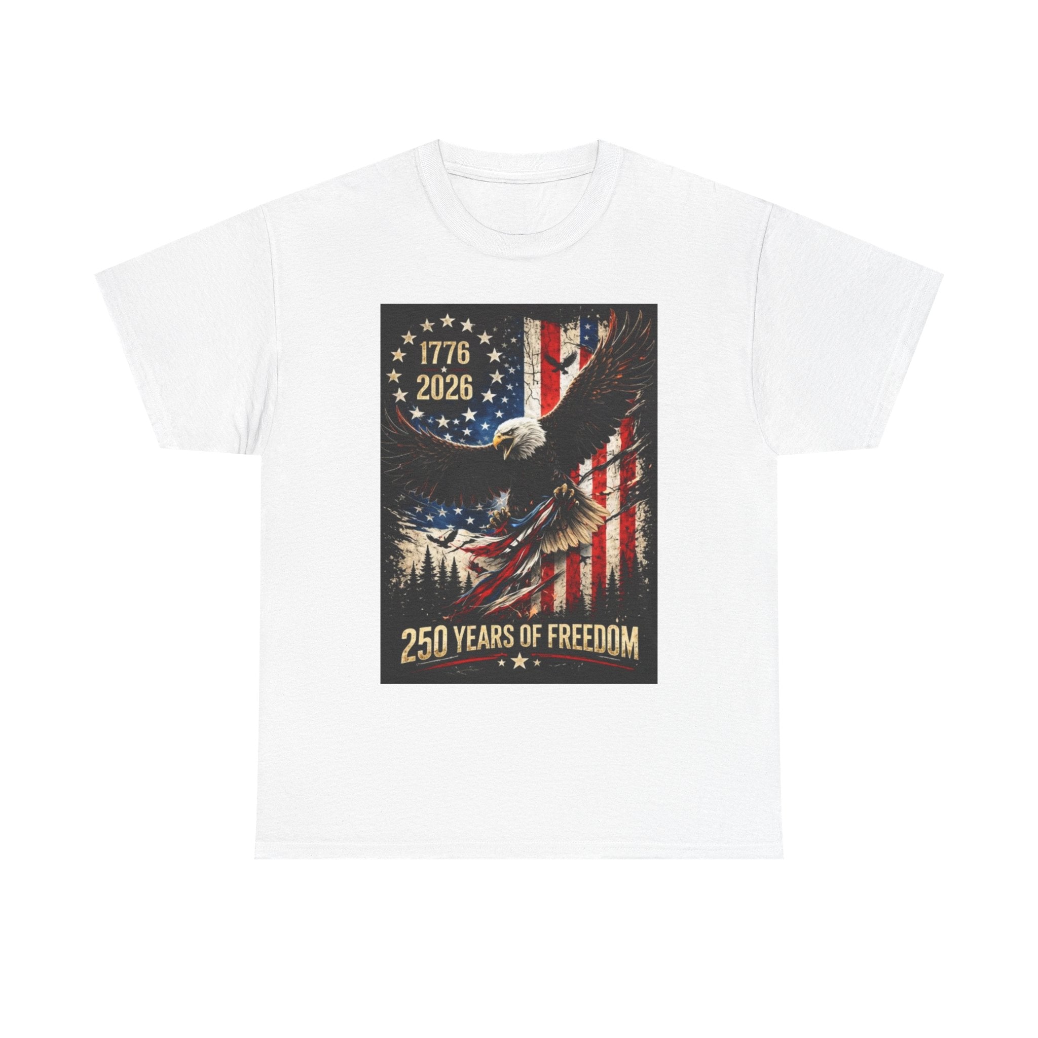 Patriotic Tee — 1776–2026 Bald Eagle "250 Years of Freedom" Shirt