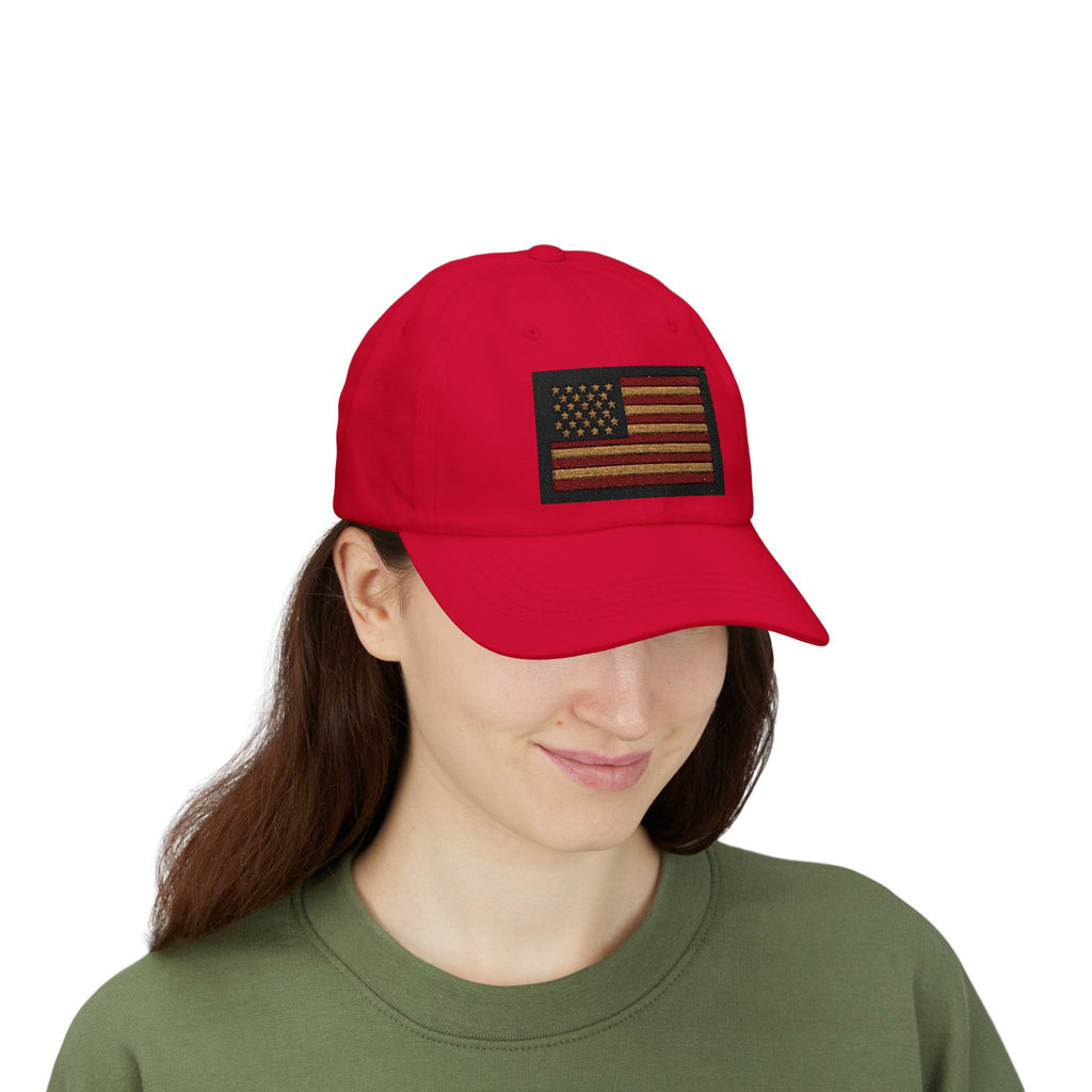 Vintage American Flag Dad Cap — Embroidered USA Baseball Hat