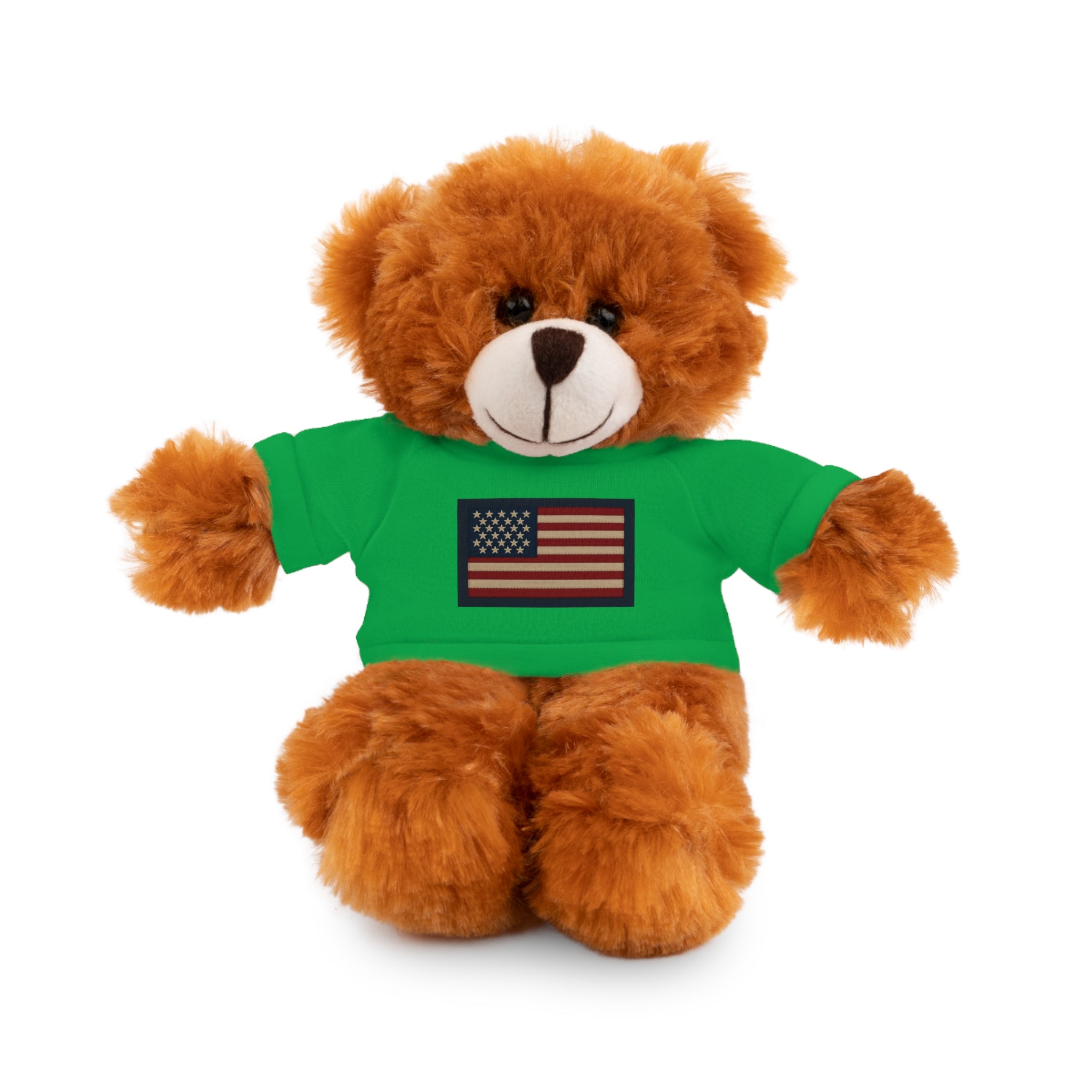 American Flag Teddy Bear with Tee — Patriotic Plush Gift
