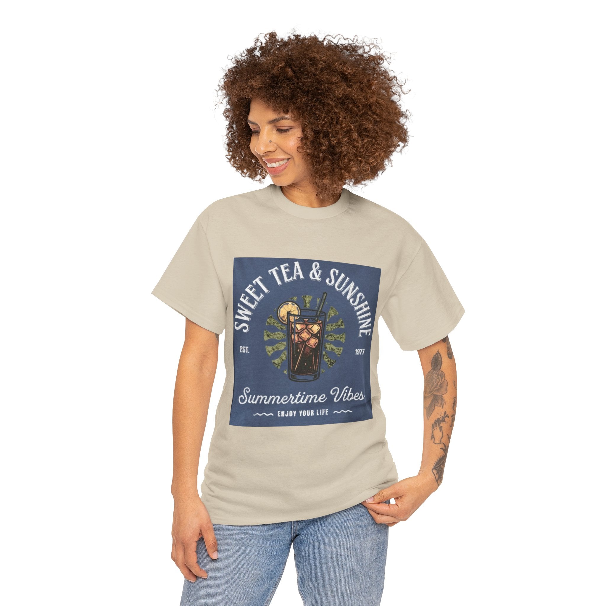 Sweet Tea & Sunshine Tee — Summertime Vibes Iced Tea Graphic T-Shirt