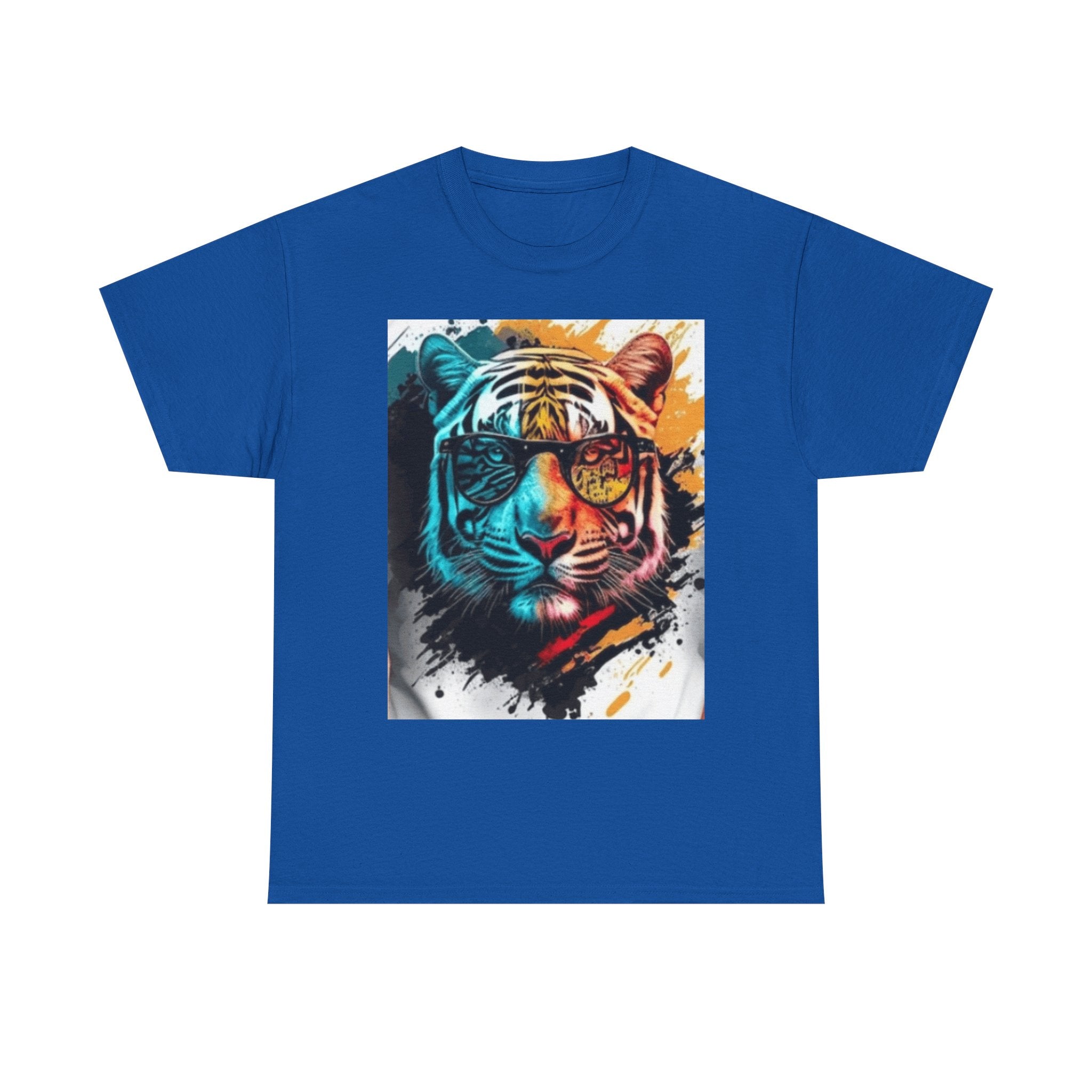 Tiger Portrait T-Shirt — Colorful Abstract Tiger Face Tee