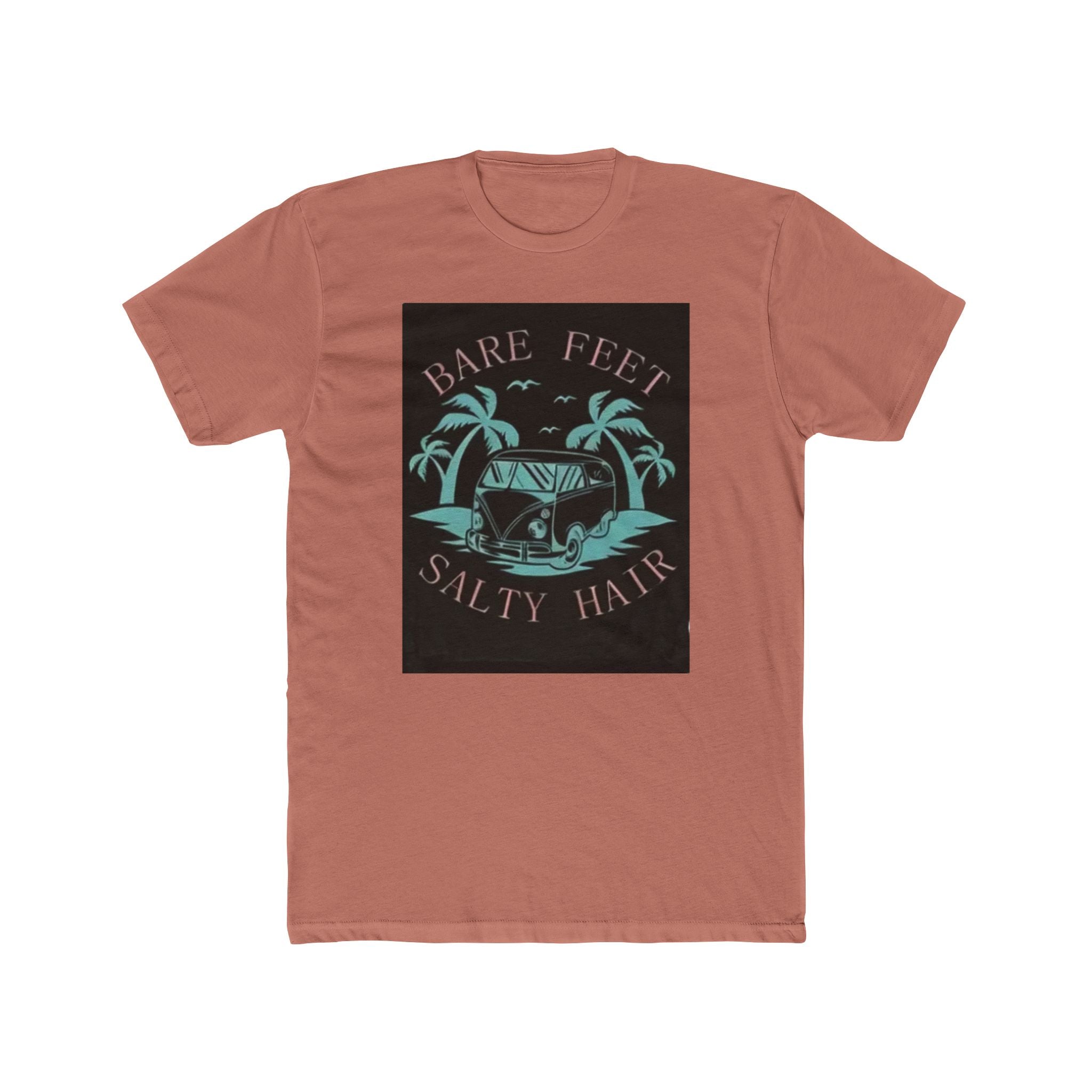 T-Shirt — "Bare Feet, Salty Hair" Beach Graphic Tee