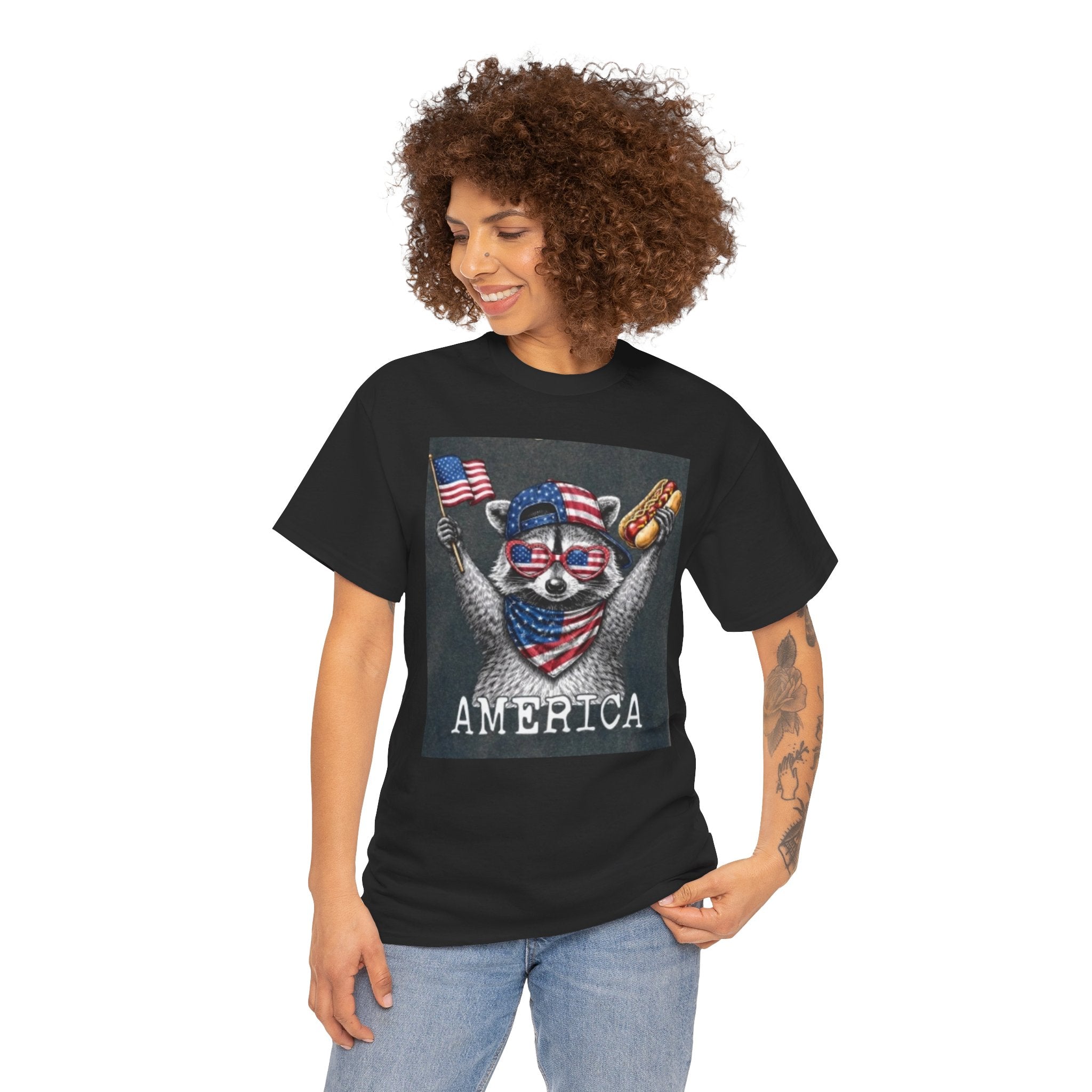 Patriotic Raccoon 'America' T-Shirt