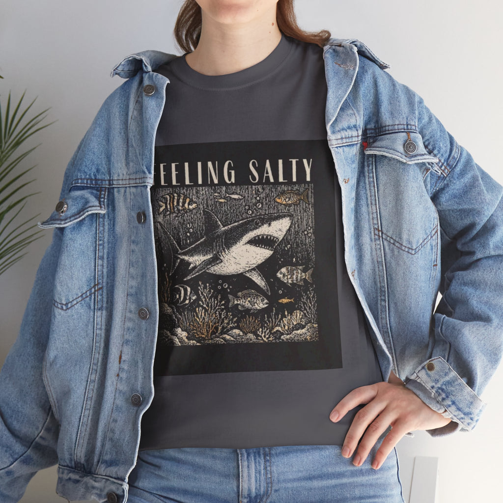 Feeling Salty Shark T-Shirt – Vintage Ocean Graphic Tee