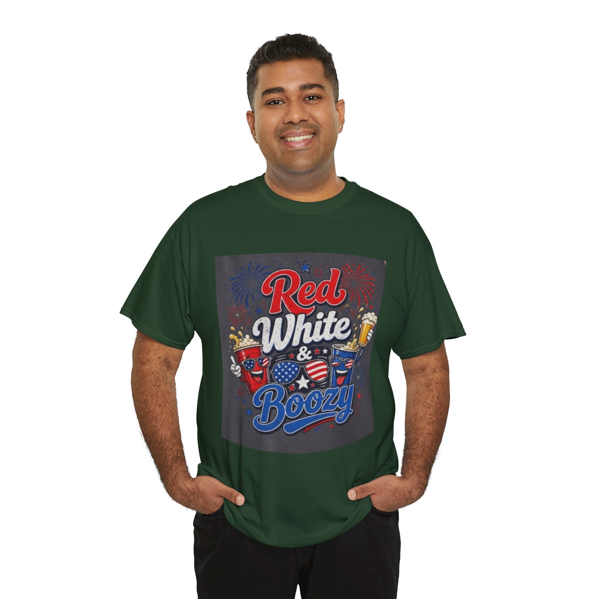 Red White & Boozy T-Shirt – Patriotic 4th of July Party Tee