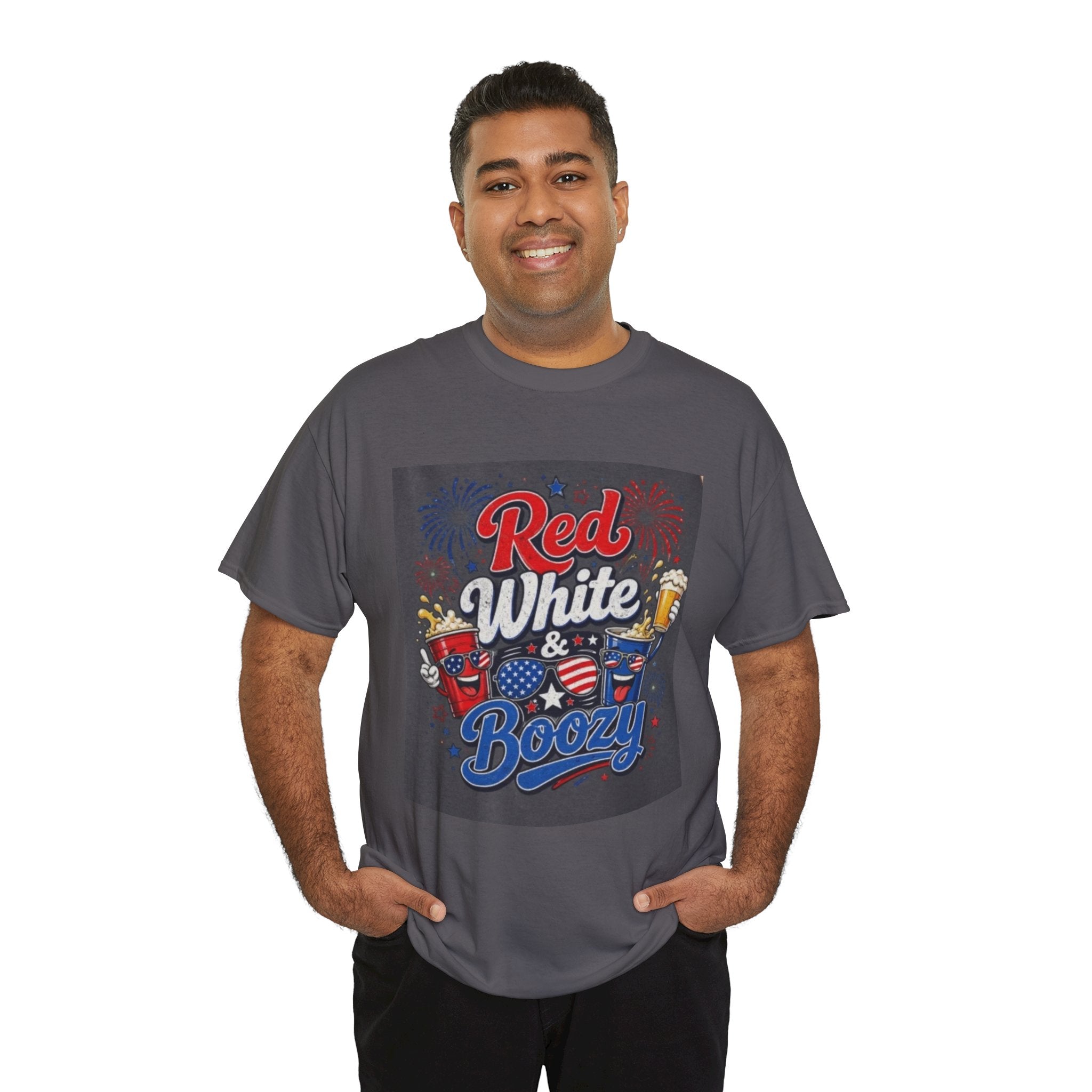 Red White & Boozy T-Shirt – Patriotic 4th of July Party Tee