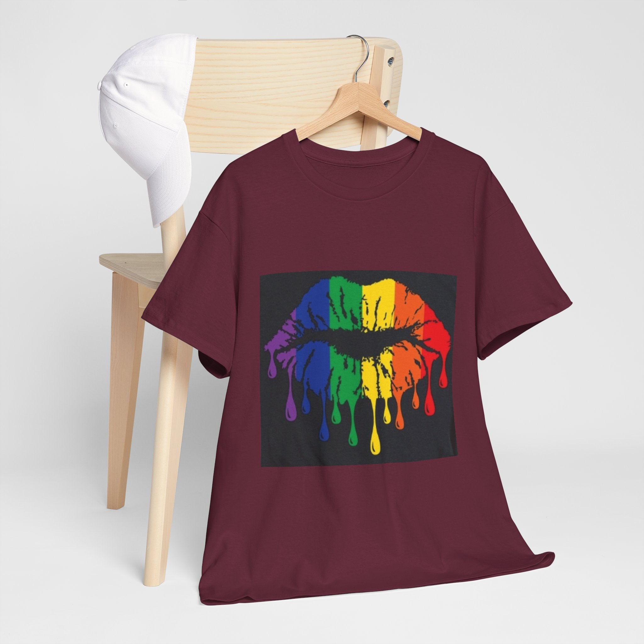 Rainbow Drip Kiss T-Shirt – LGBTQ+ Pride Graphic Tee