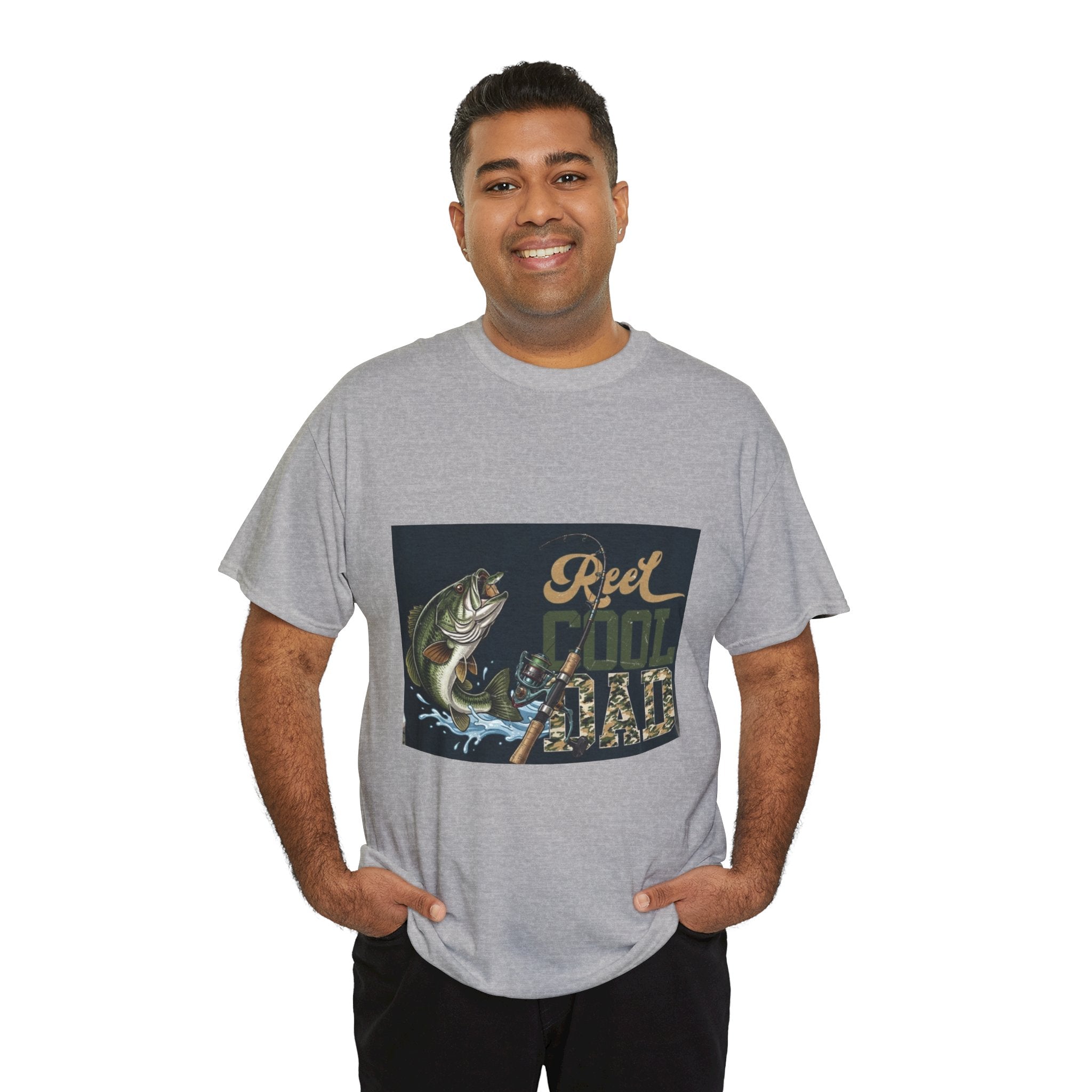 Fishing T-Shirt — "Reel Cool Dad" Graphic Tee