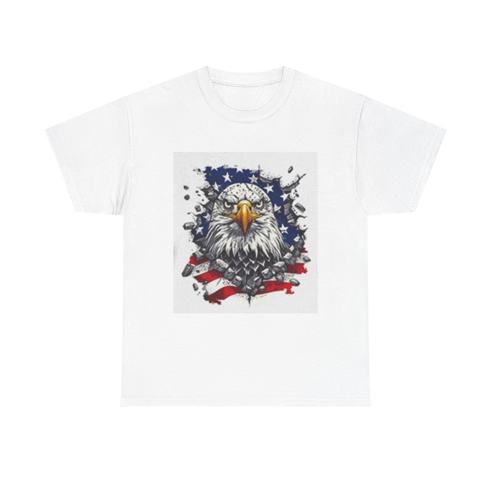 Eagle American Flag T-Shirt — Patriotic Bald Eagle Graphic Tee for 4th of July