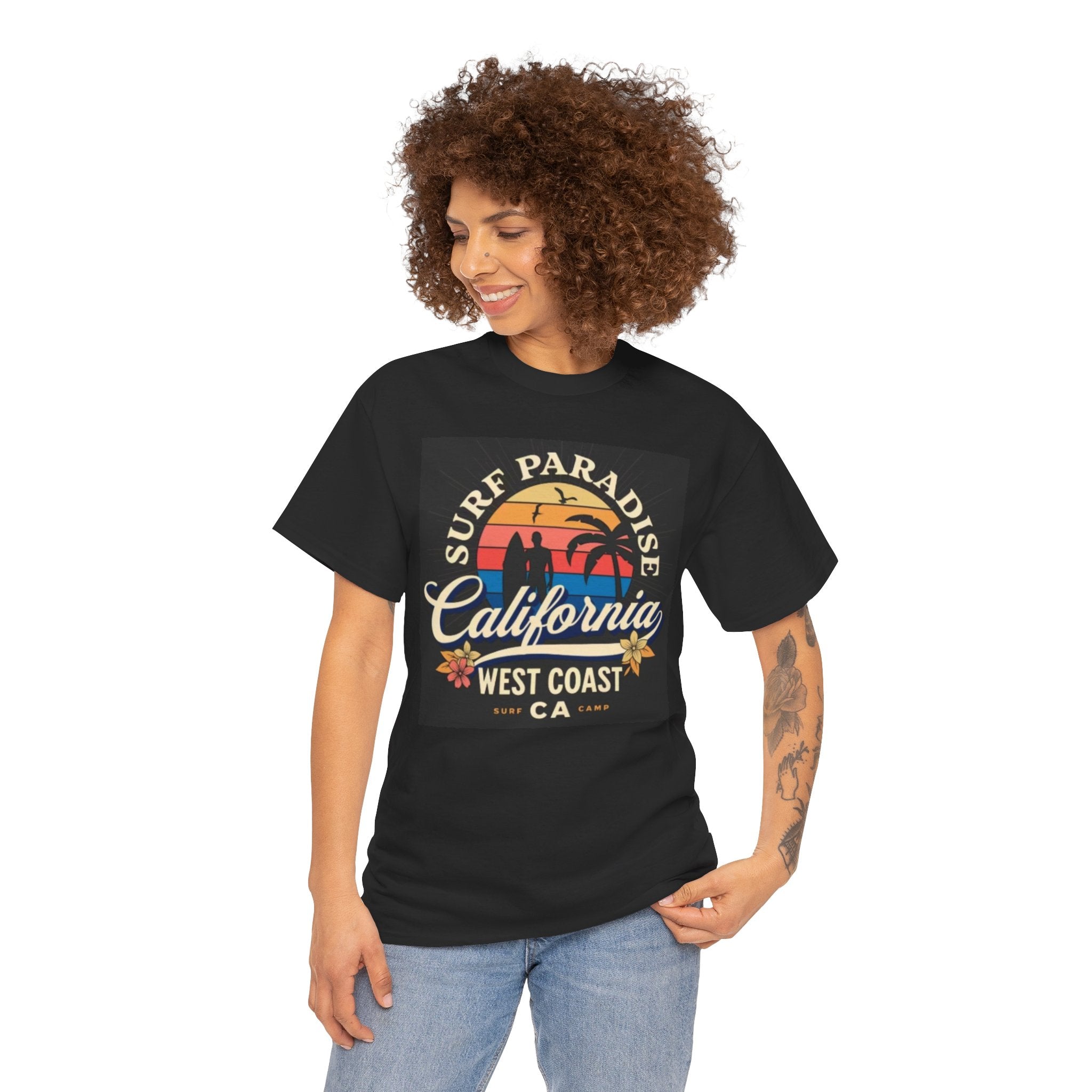 California Surf Paradise Tee — West Coast CA Vintage Sunset Graphic T-Shirt