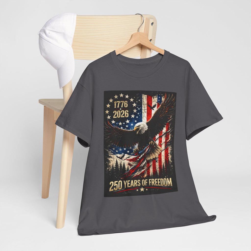 Patriotic Tee — 1776–2026 Bald Eagle "250 Years of Freedom" Shirt