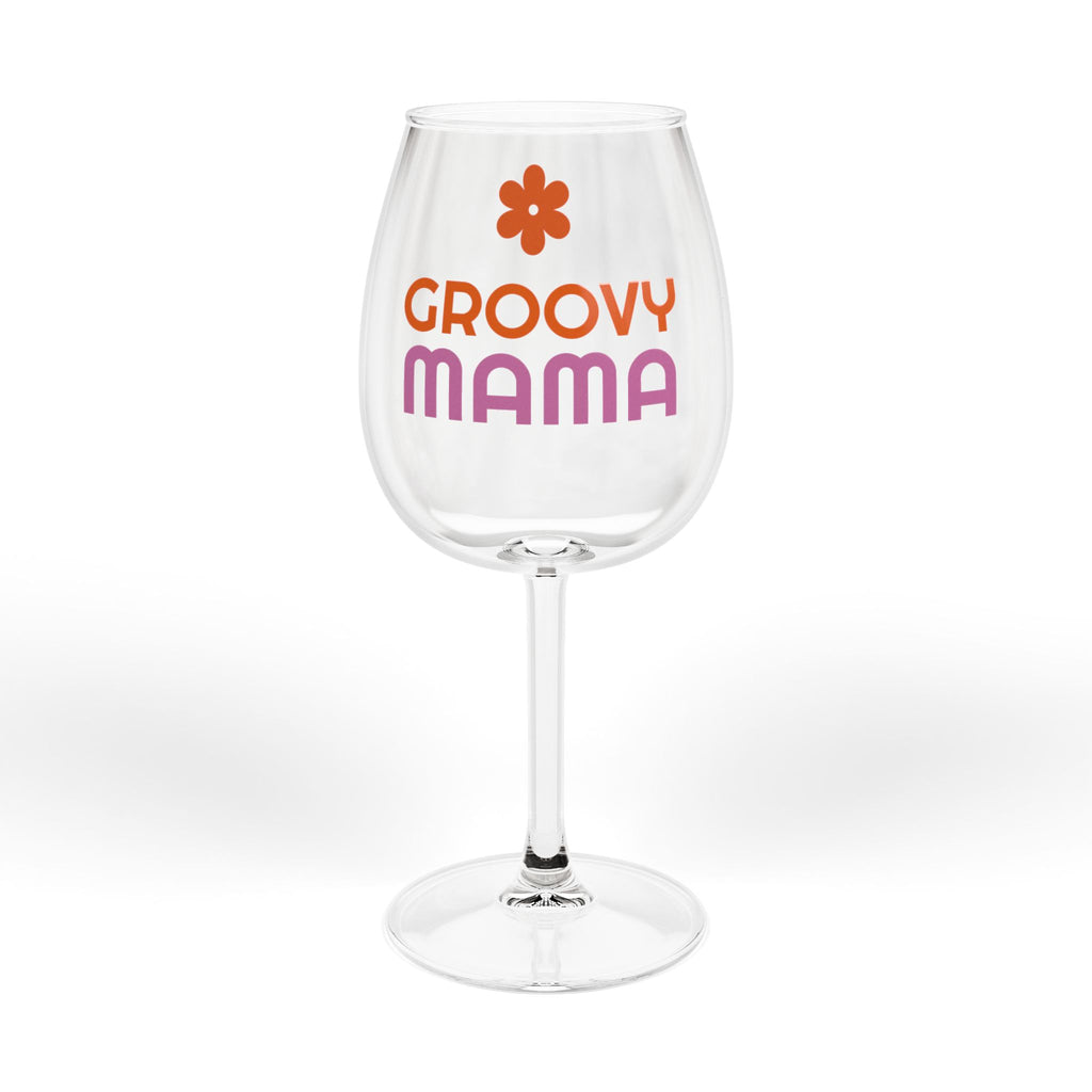 Groovy Mama 12oz Wine Glass
