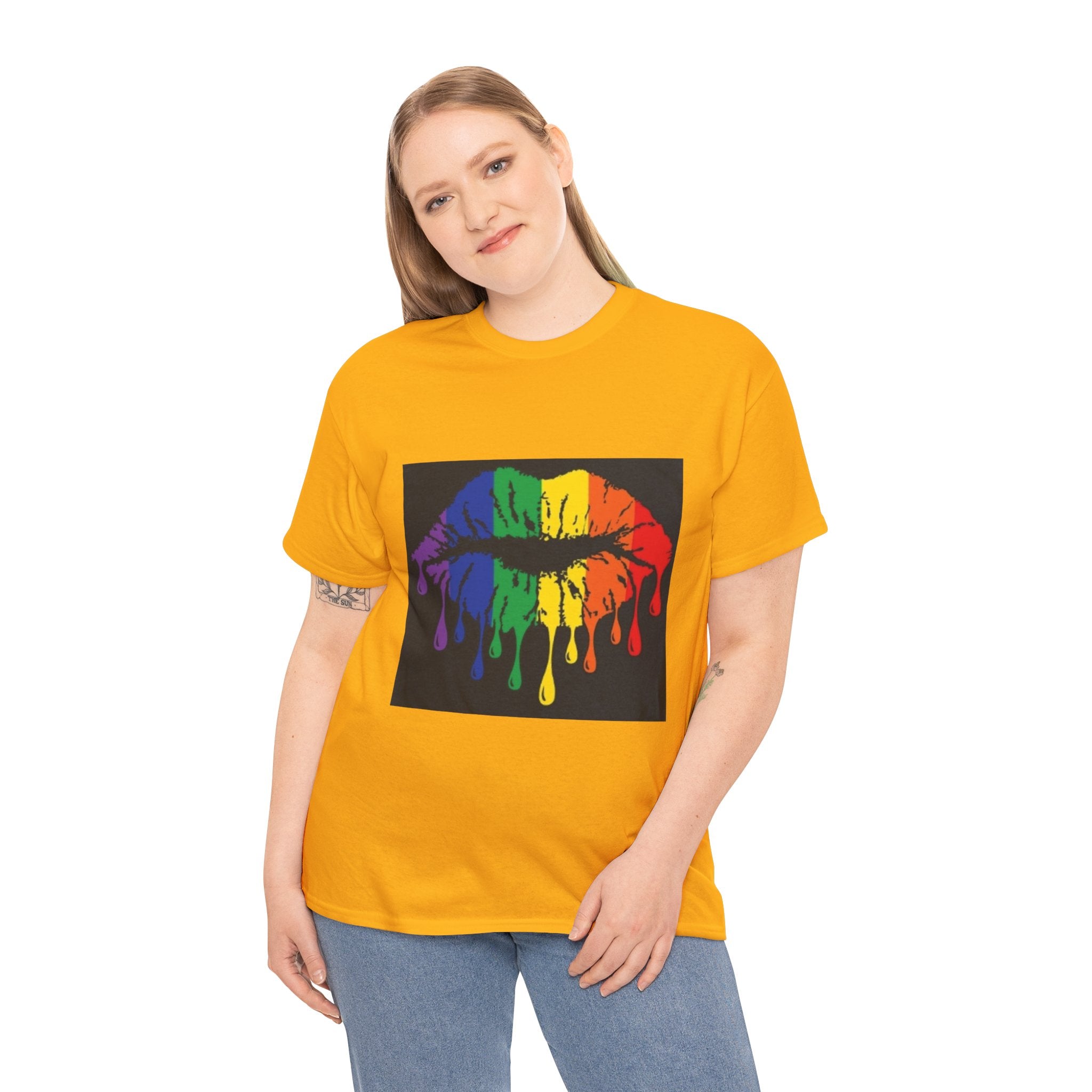Rainbow Drip Kiss T-Shirt – LGBTQ+ Pride Graphic Tee