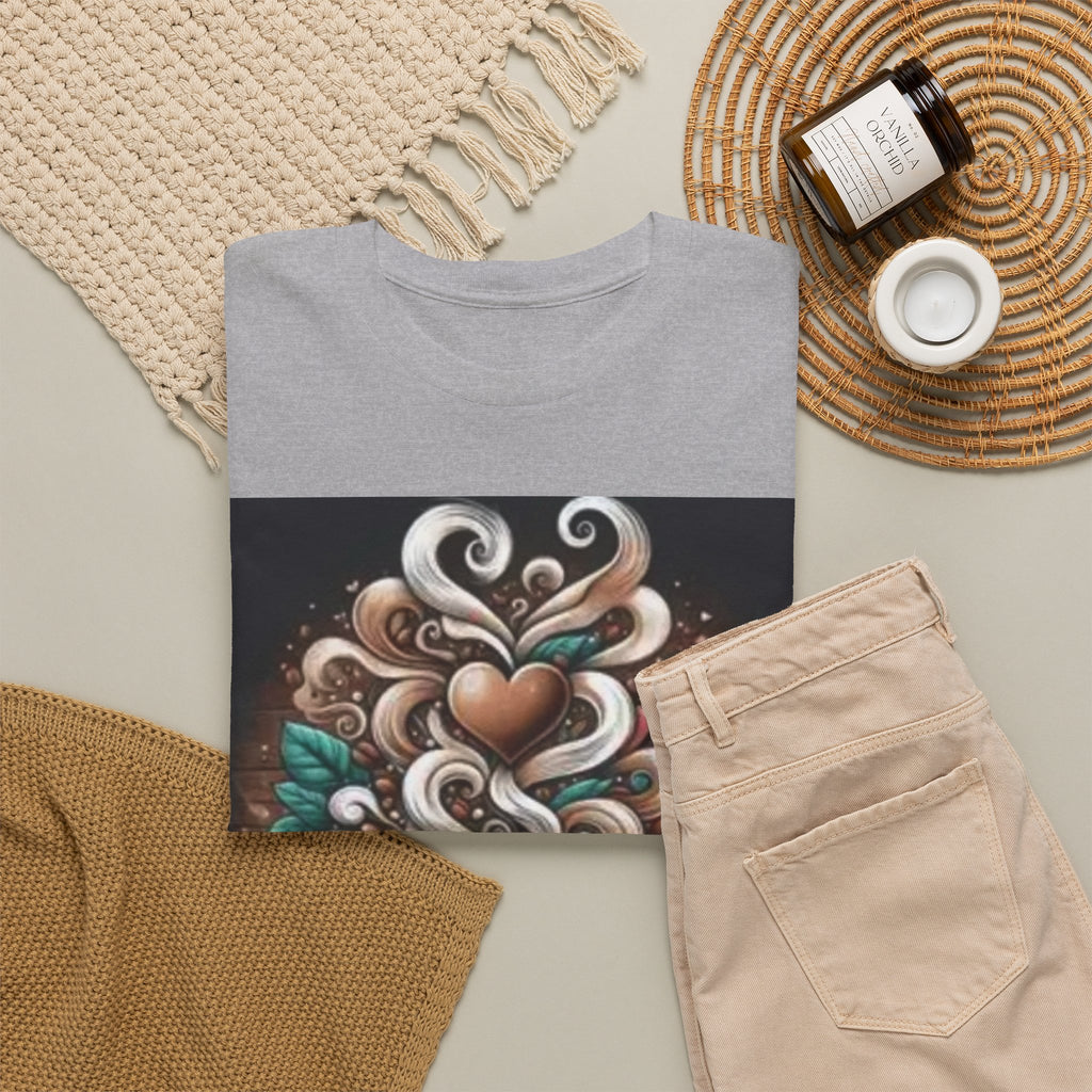 Coffee Cup T-Shirt — Whimsical Steaming Heart Coffee Design
