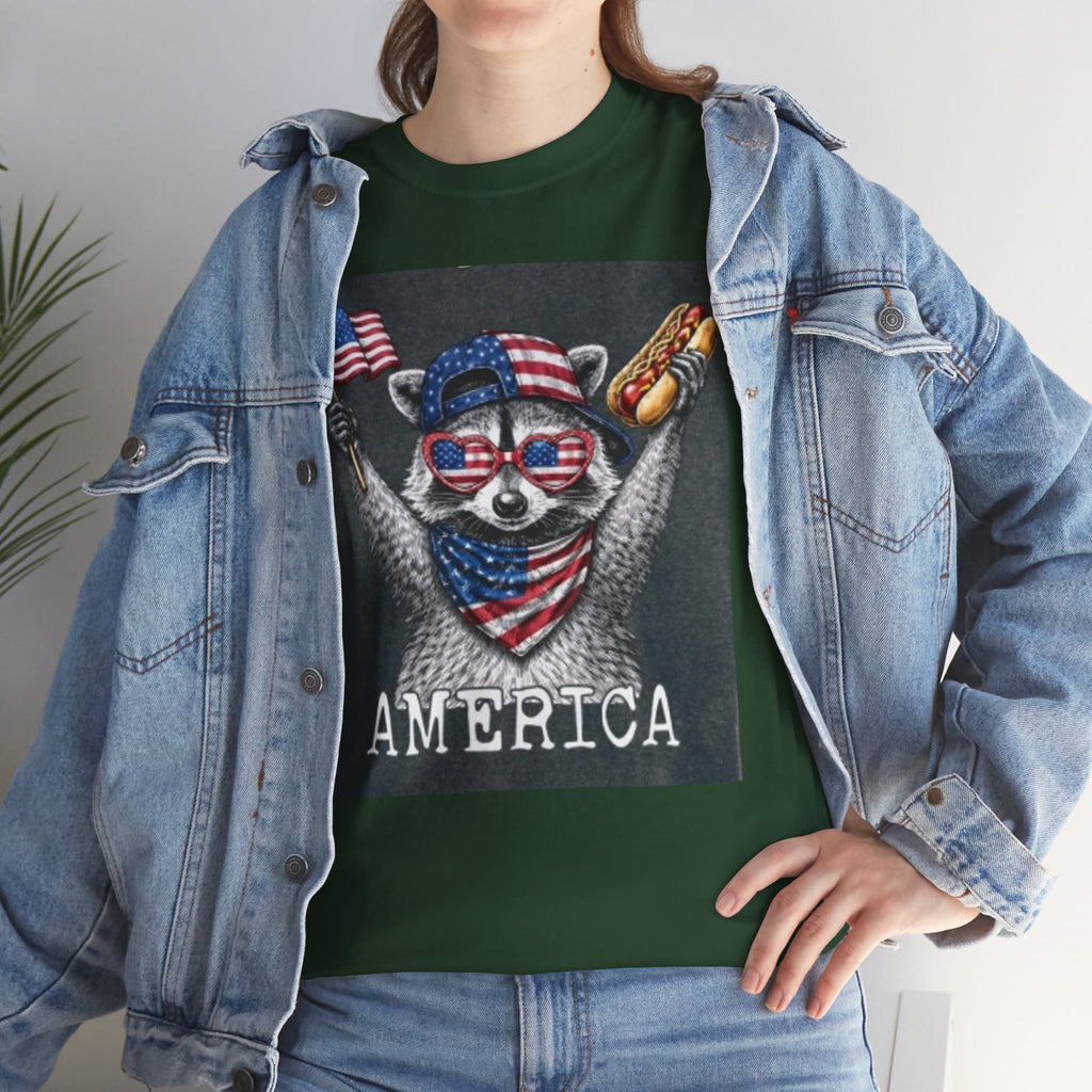Patriotic Raccoon 'America' T-Shirt