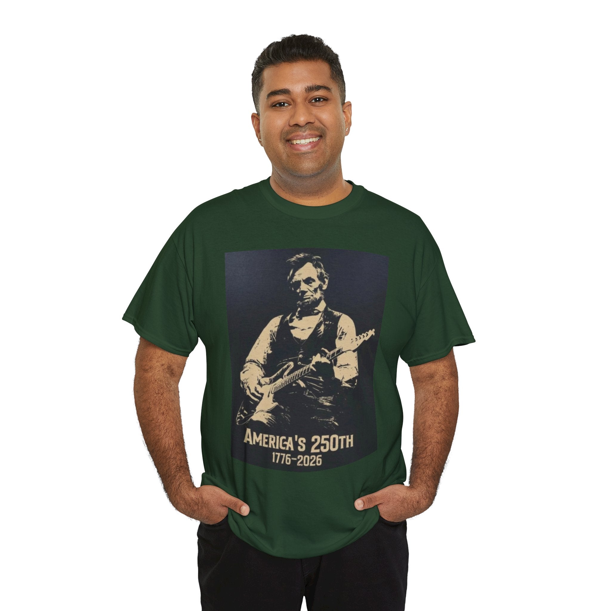 America's 250th Guitar Tee — 1776–2026 Patriotic Rock T‑Shirt