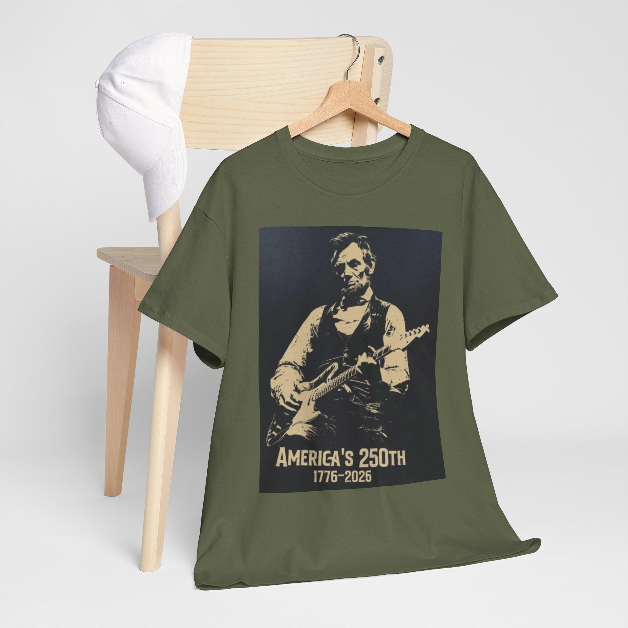 America's 250th Guitar Tee — 1776–2026 Patriotic Rock T‑Shirt