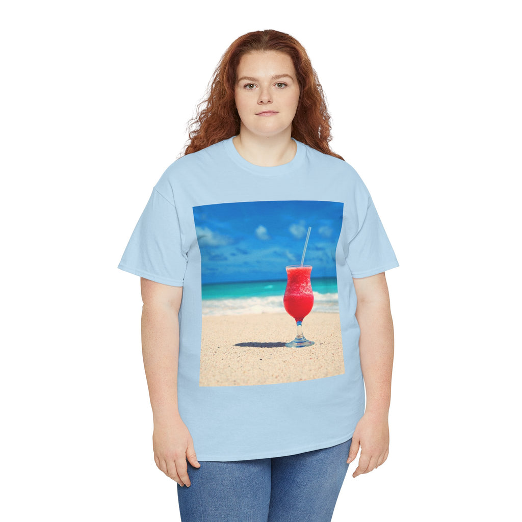 Tropical Beach Cocktail Graphic Tee (Summer Vacation Drink)