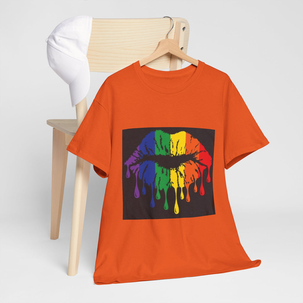 Rainbow Drip Kiss T-Shirt – LGBTQ+ Pride Graphic Tee