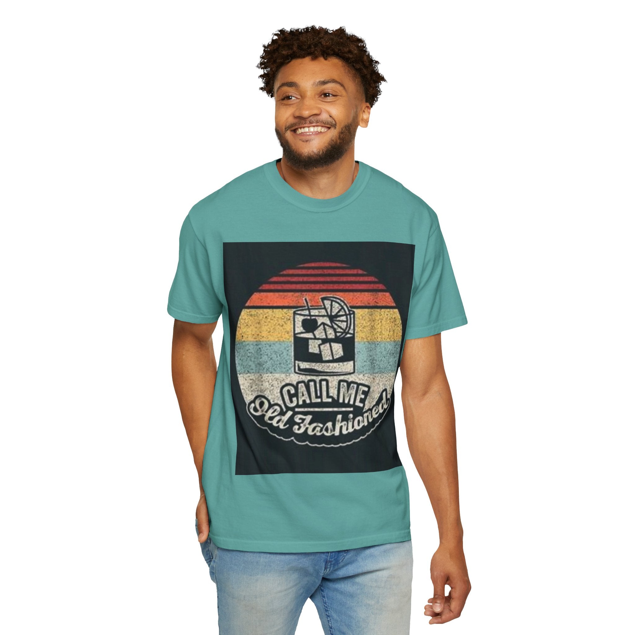T-Shirt — "Call Me Old Fashioned" Retro Cocktail Graphic Tee