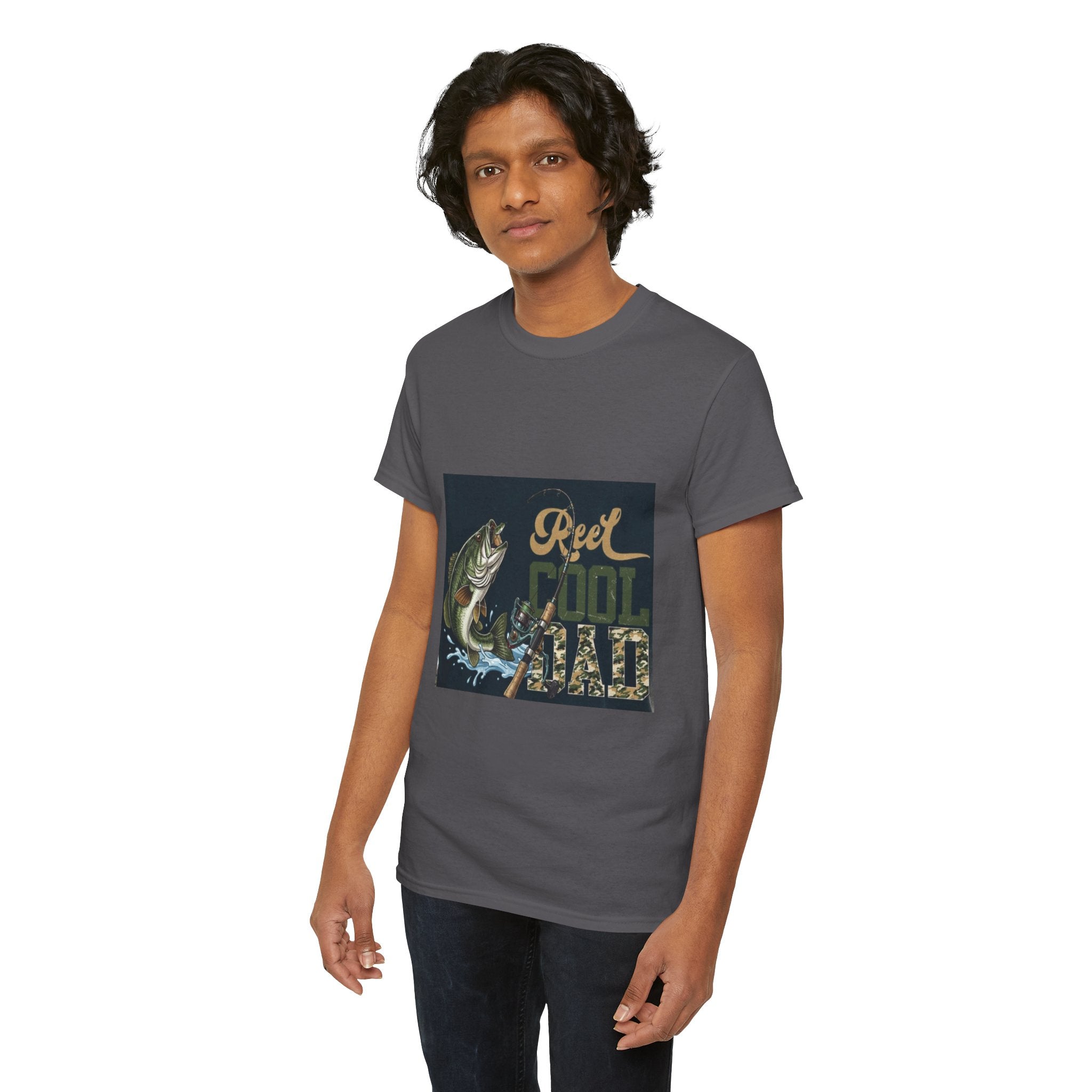 Fishing T-Shirt — "Reel Cool Dad" Graphic Tee
