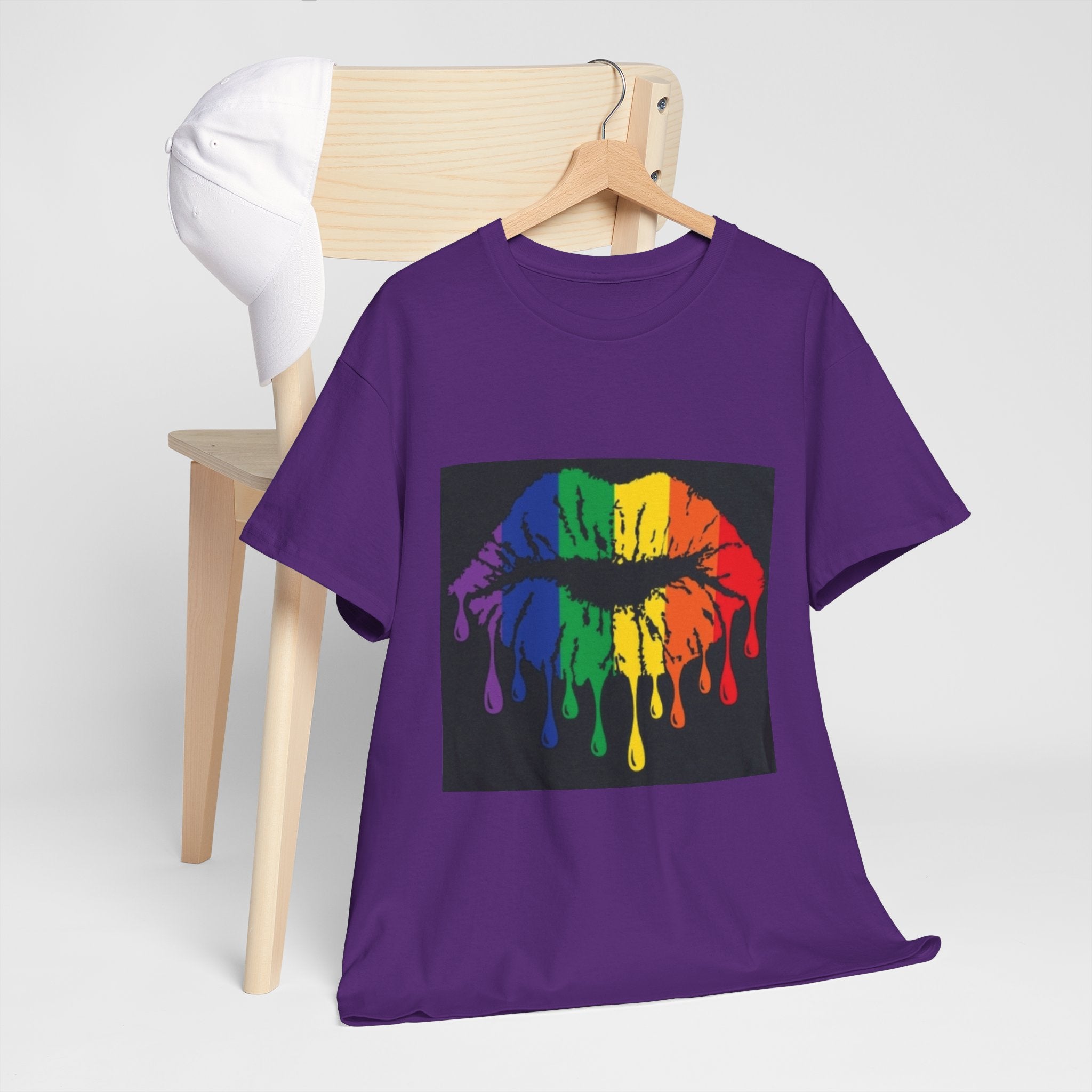 Rainbow Drip Kiss T-Shirt – LGBTQ+ Pride Graphic Tee
