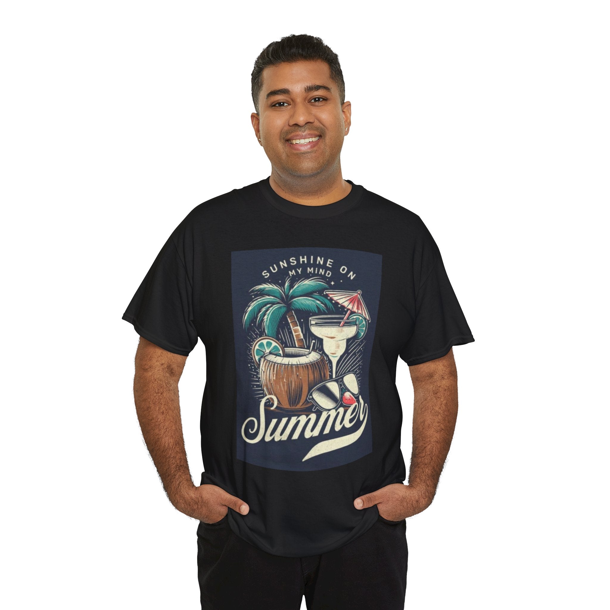 Summer Cocktail Tee — "Sunshine On My Mind" Tropical Beach T-Shirt